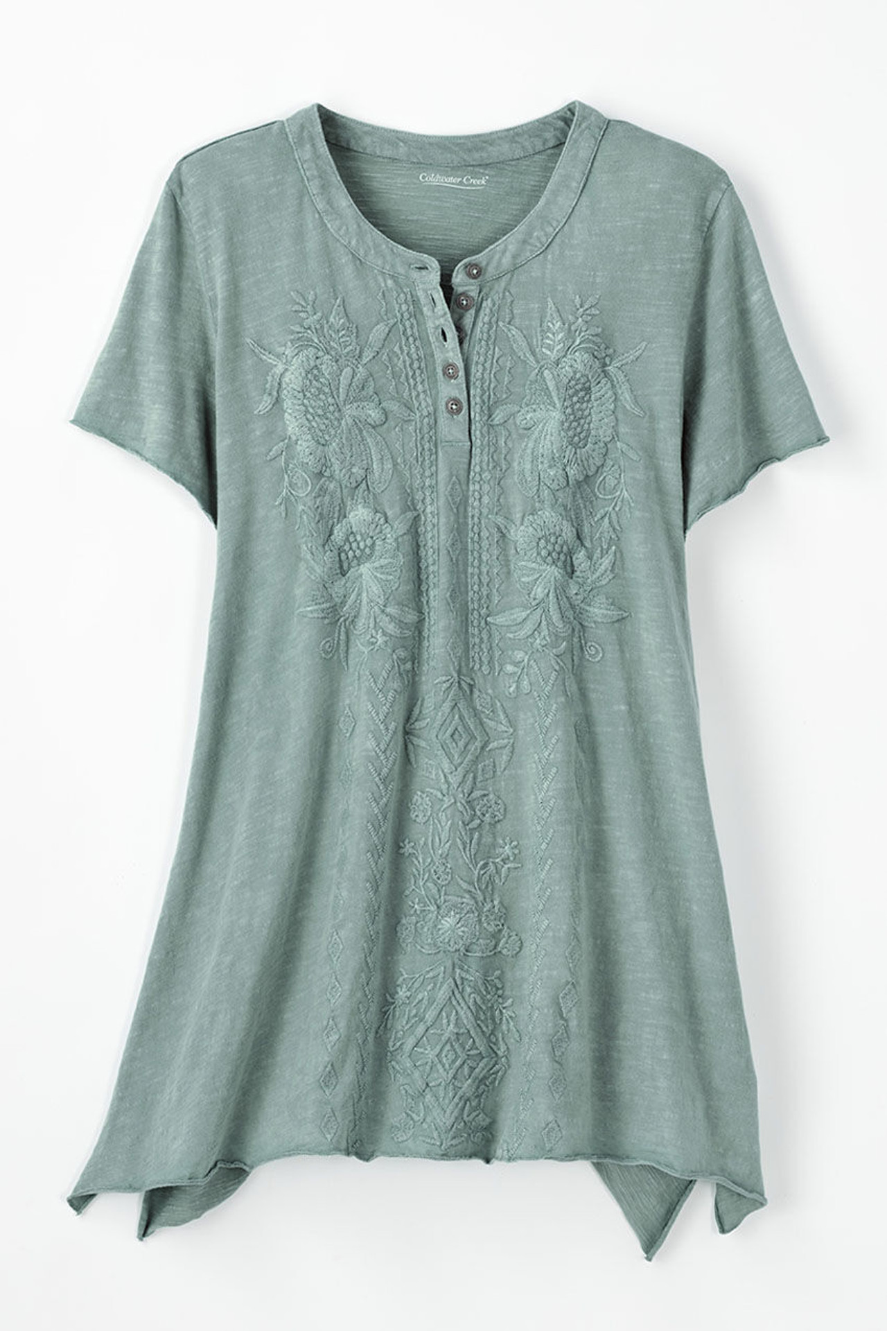 Tonal Embroidered Swing Tee