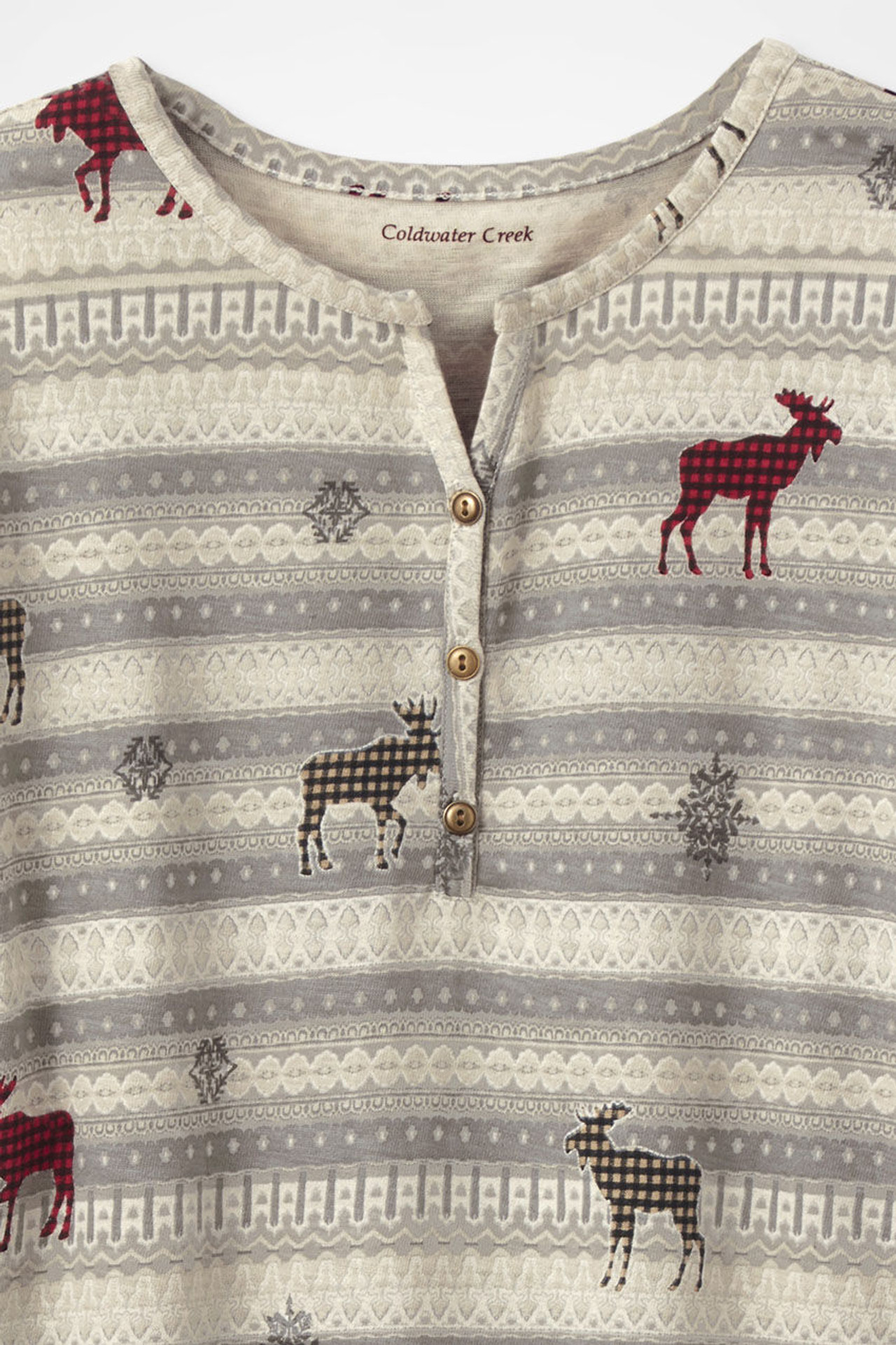 Fairsle Moose Henley Tee