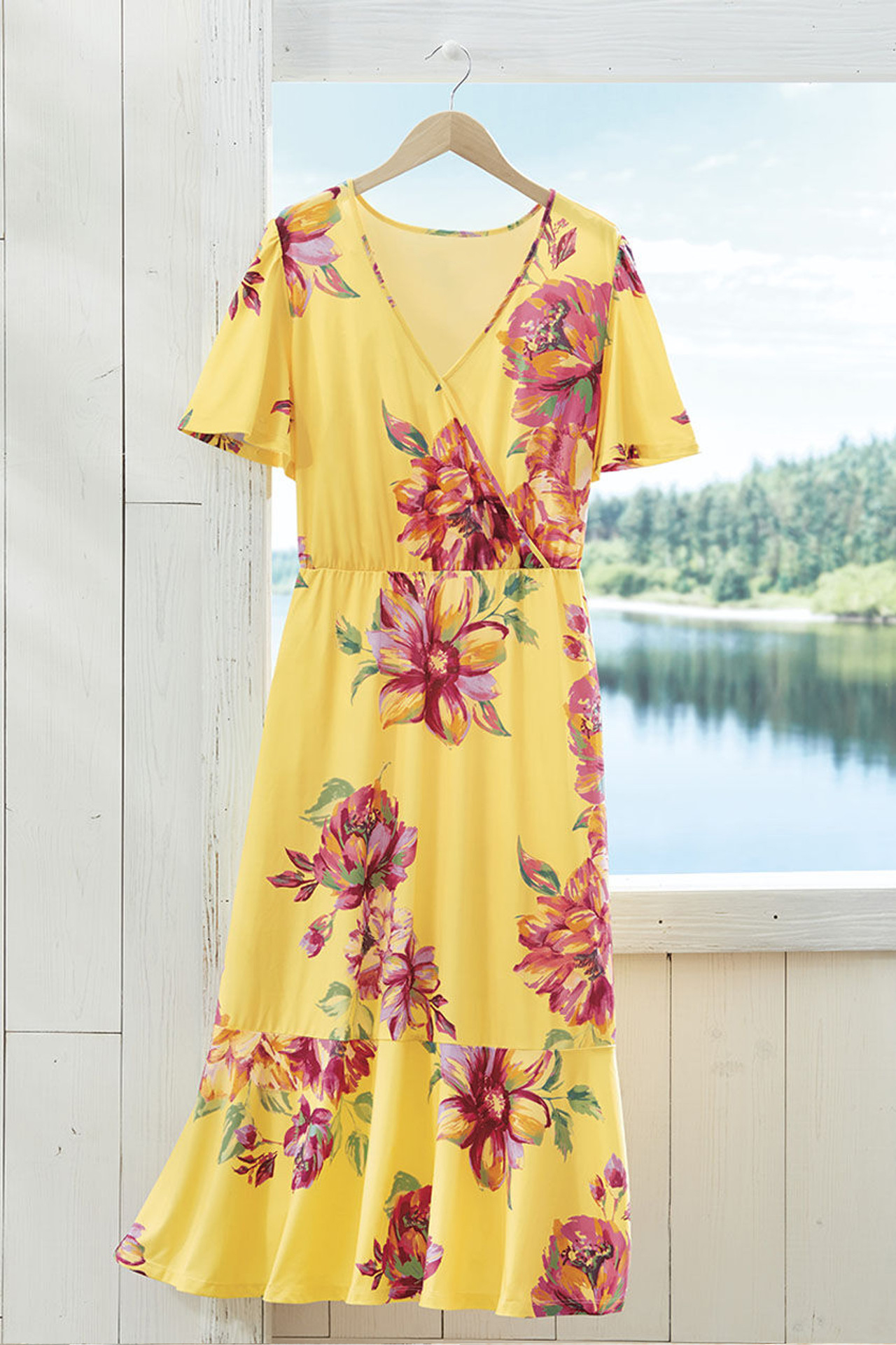 Floral Splash Knit Dress