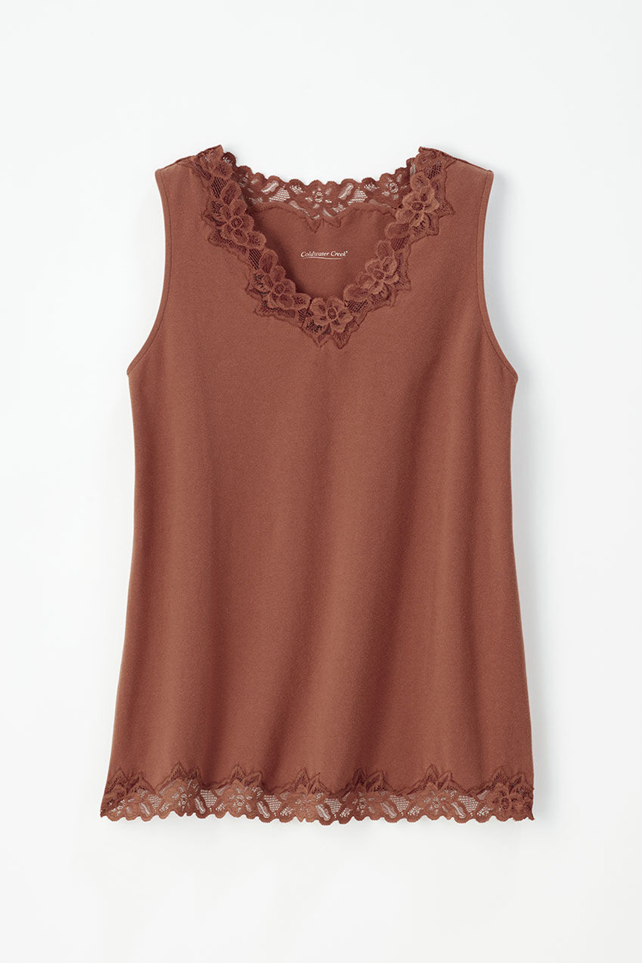 Longer Length Double Lace Tank