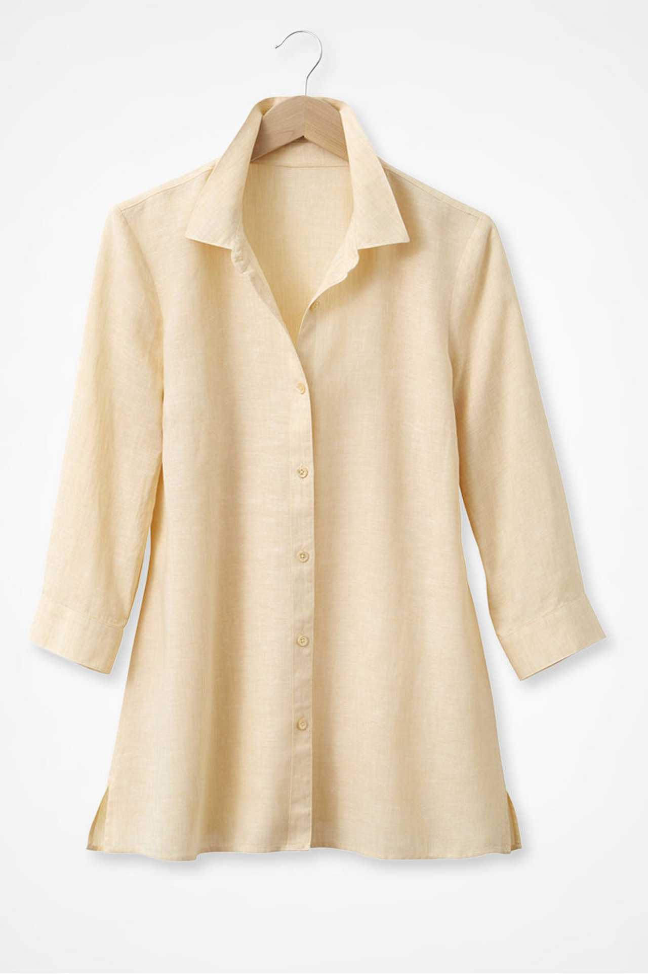 Easy-Care Linen Big Shirt
