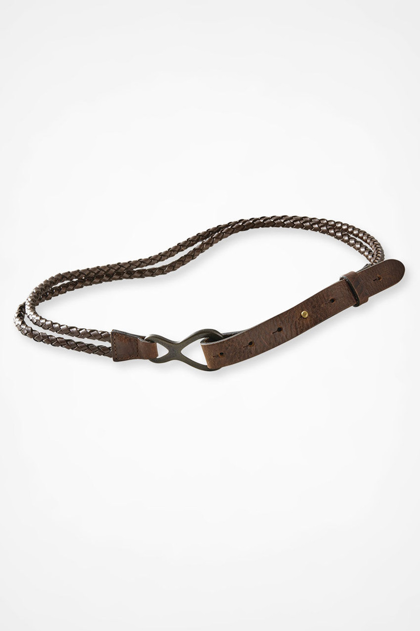 Braided Leather Sling Belt