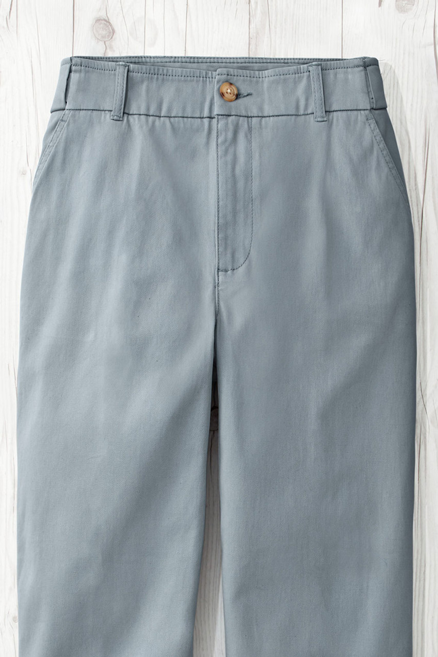 Hidden Stretch-Waist Chino Crops