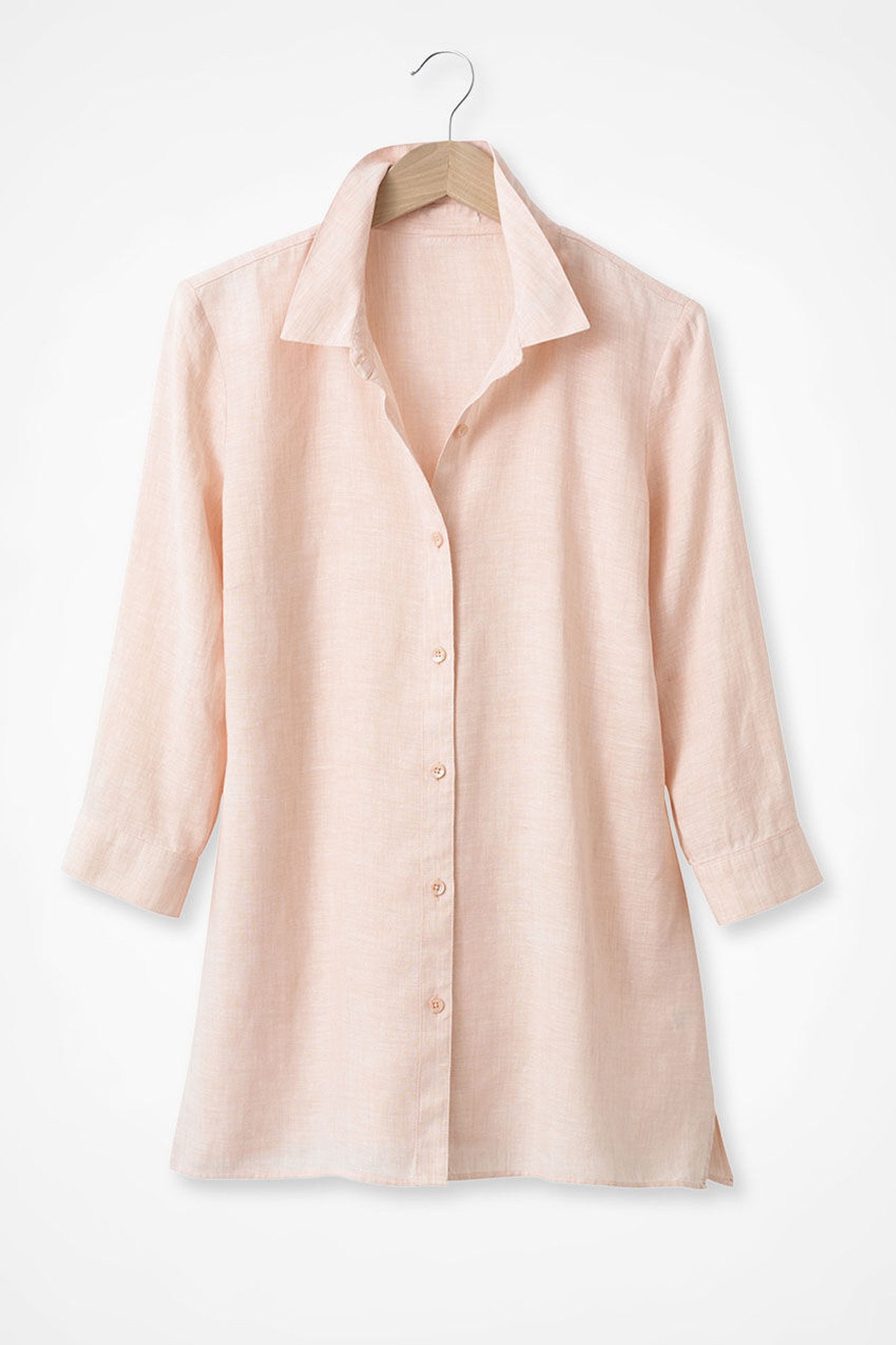 Easy-Care Linen Big Shirt