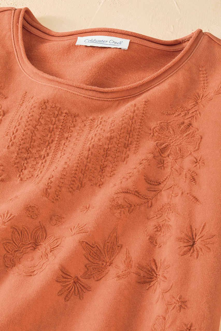 Embroidered French Terry Dress