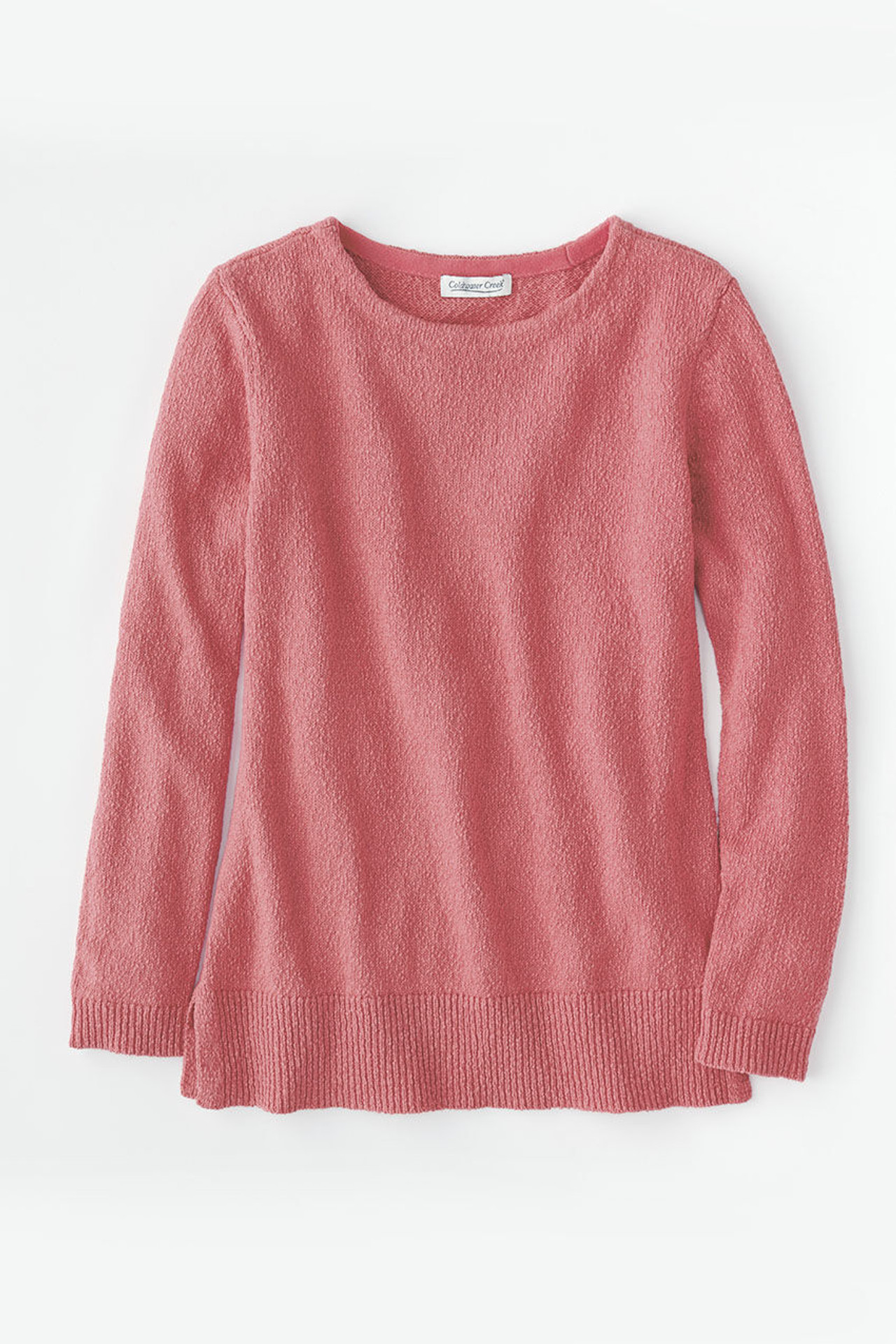 Cotton Slub Balletneck Sweater