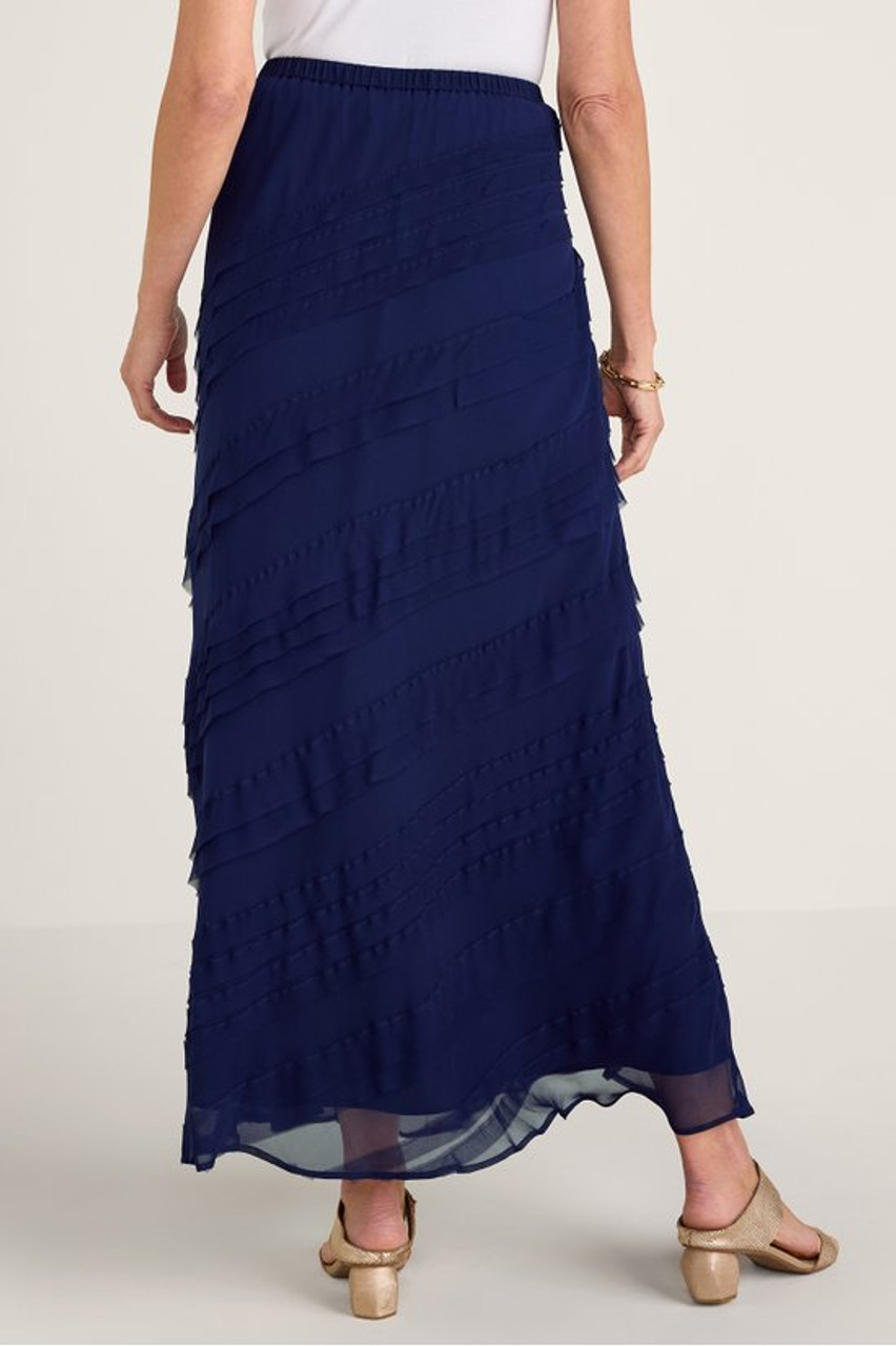 Silk Tiered Skirt