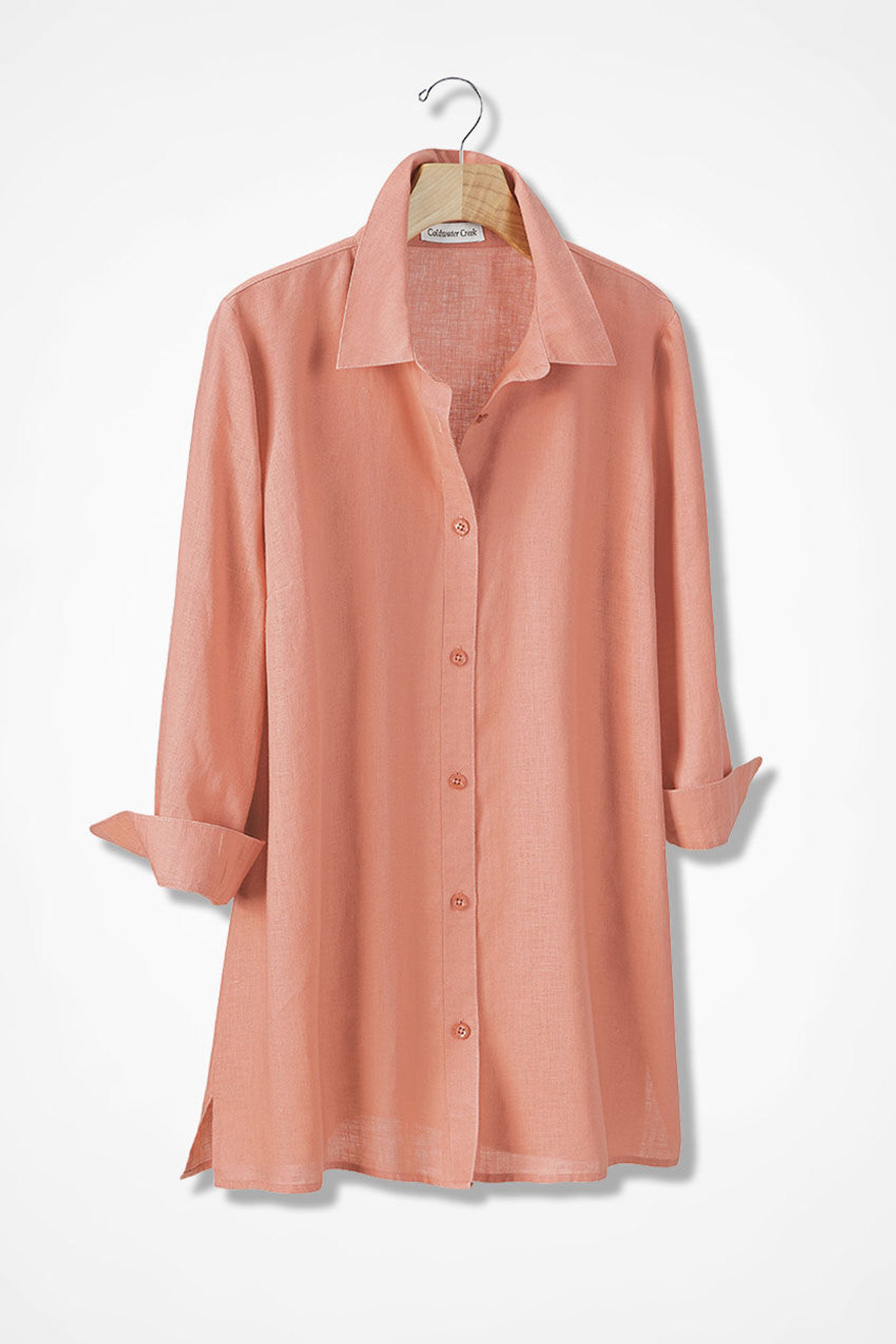 Easy-Care Linen Big Shirt