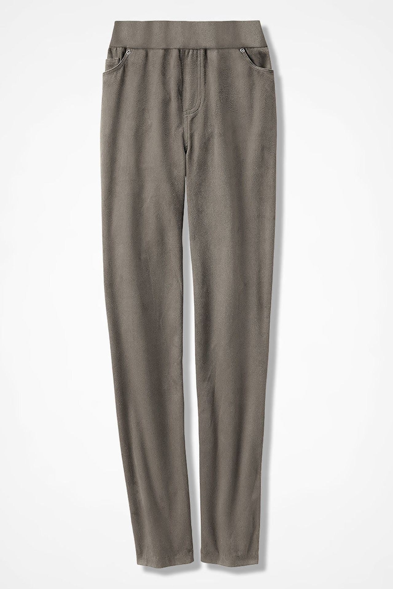 Faux Suede Slim-Leg Leggings