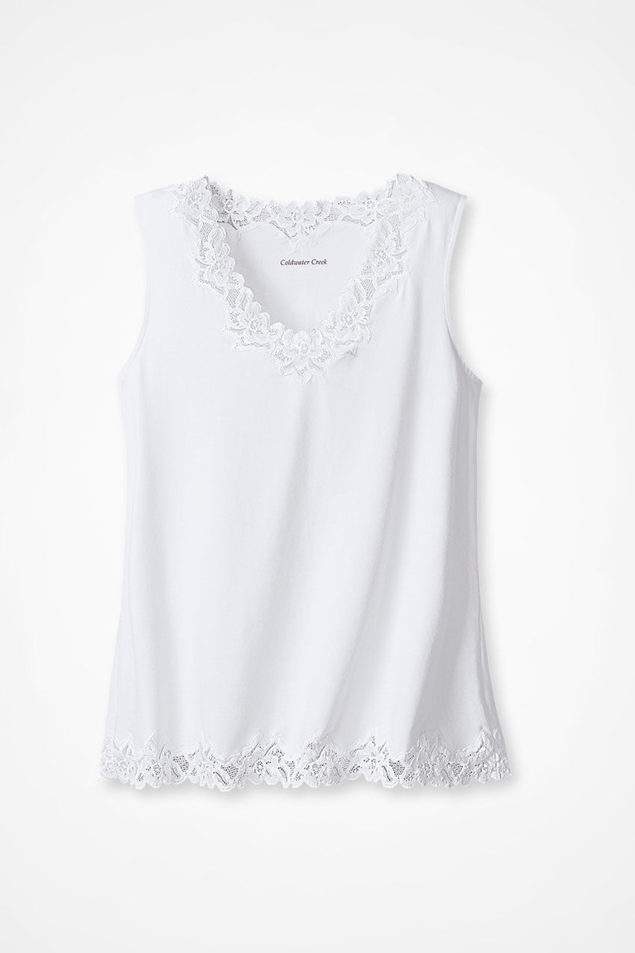 Longer Length Double Lace Tank