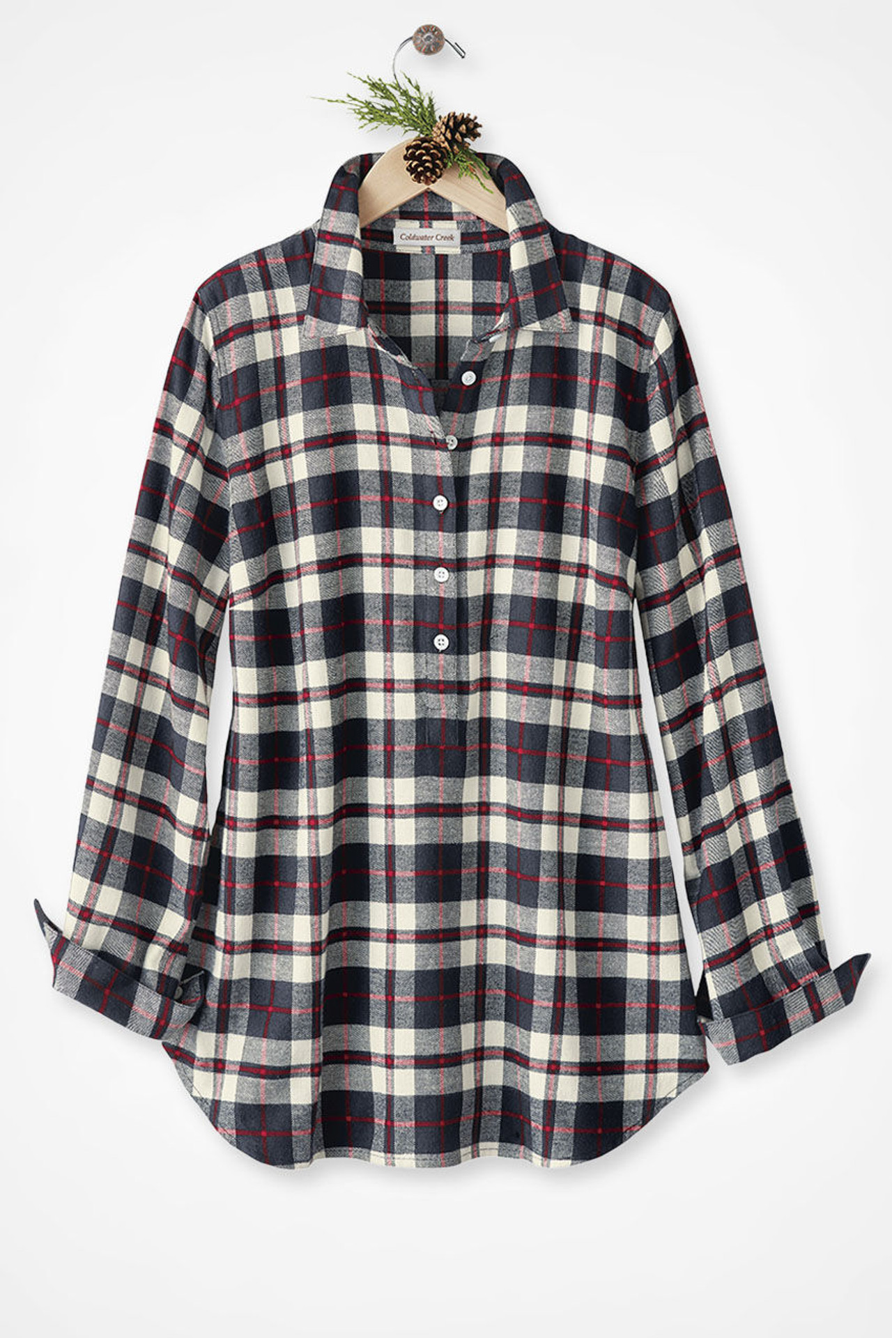 Joyful Celebration Plaid Tunic