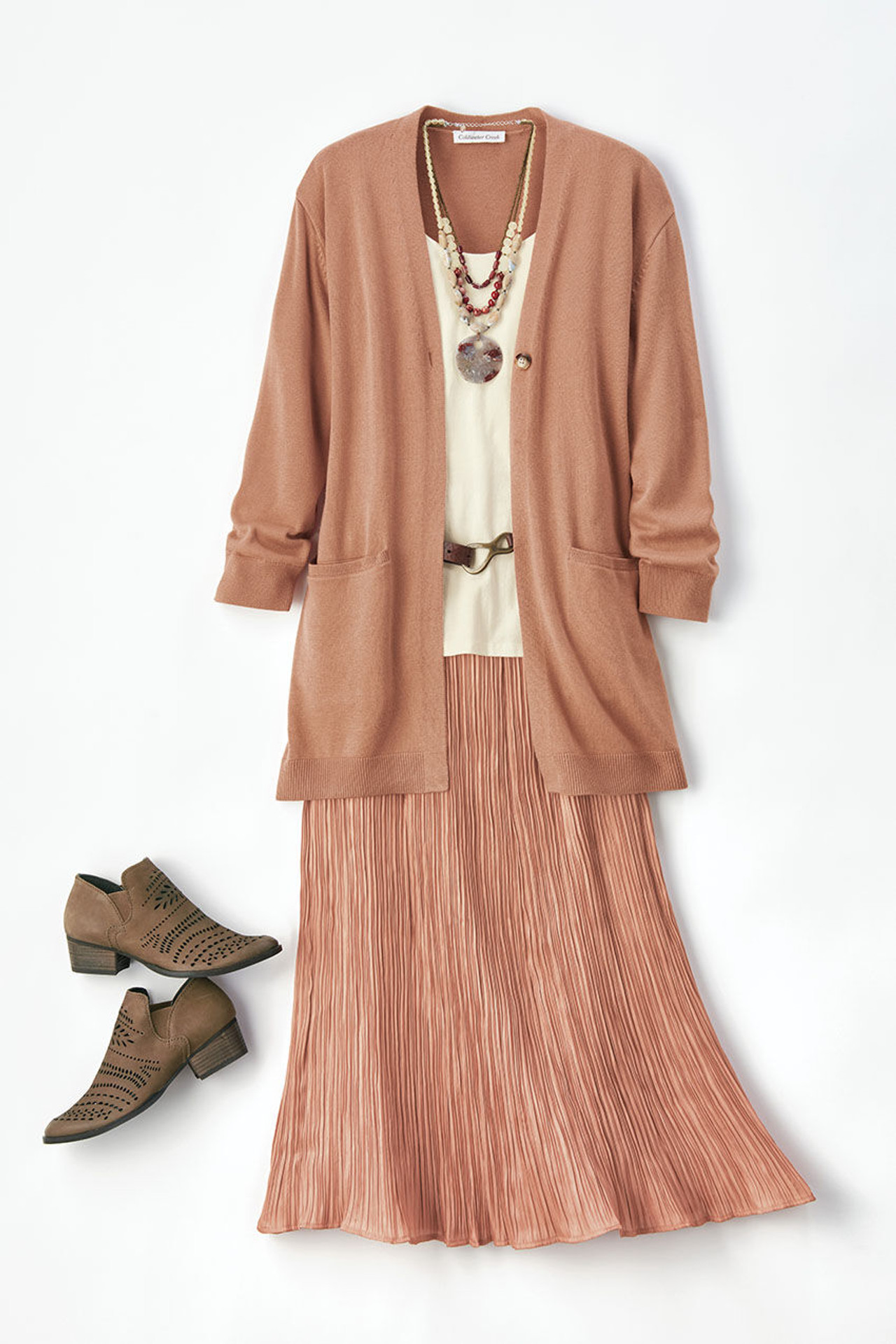 Luster Fortuny-Pleat Skirt