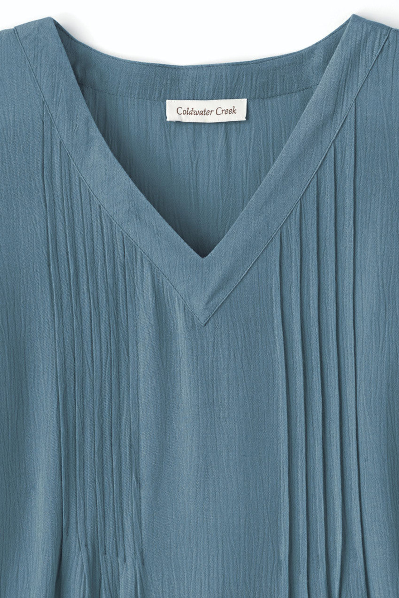 Solstice Tuck-and-Release Cap-Sleeve Blouse