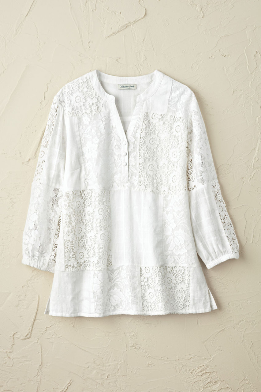 Lila Patchwork Lace Tunic