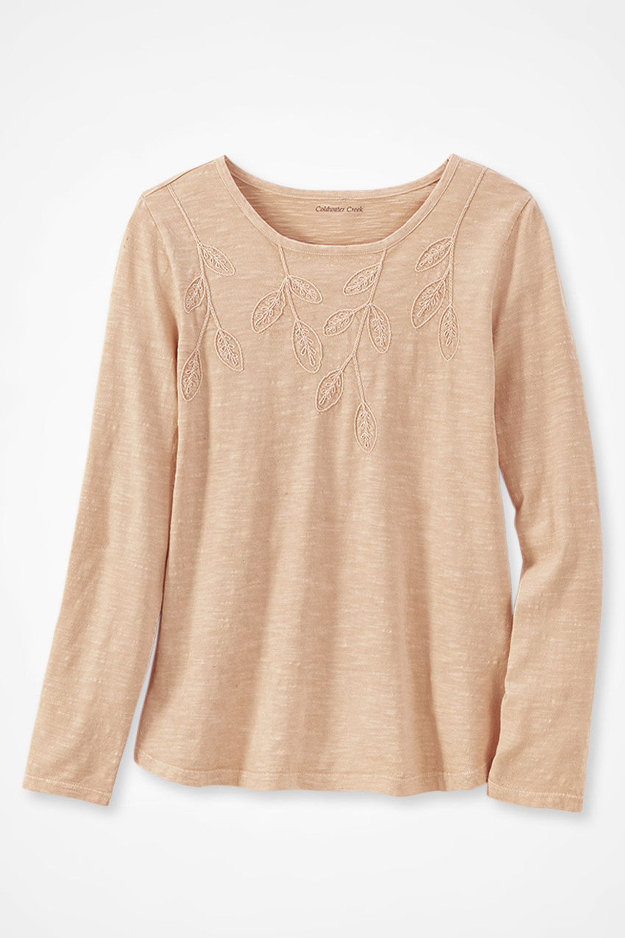 Leaf Embroidered Tee