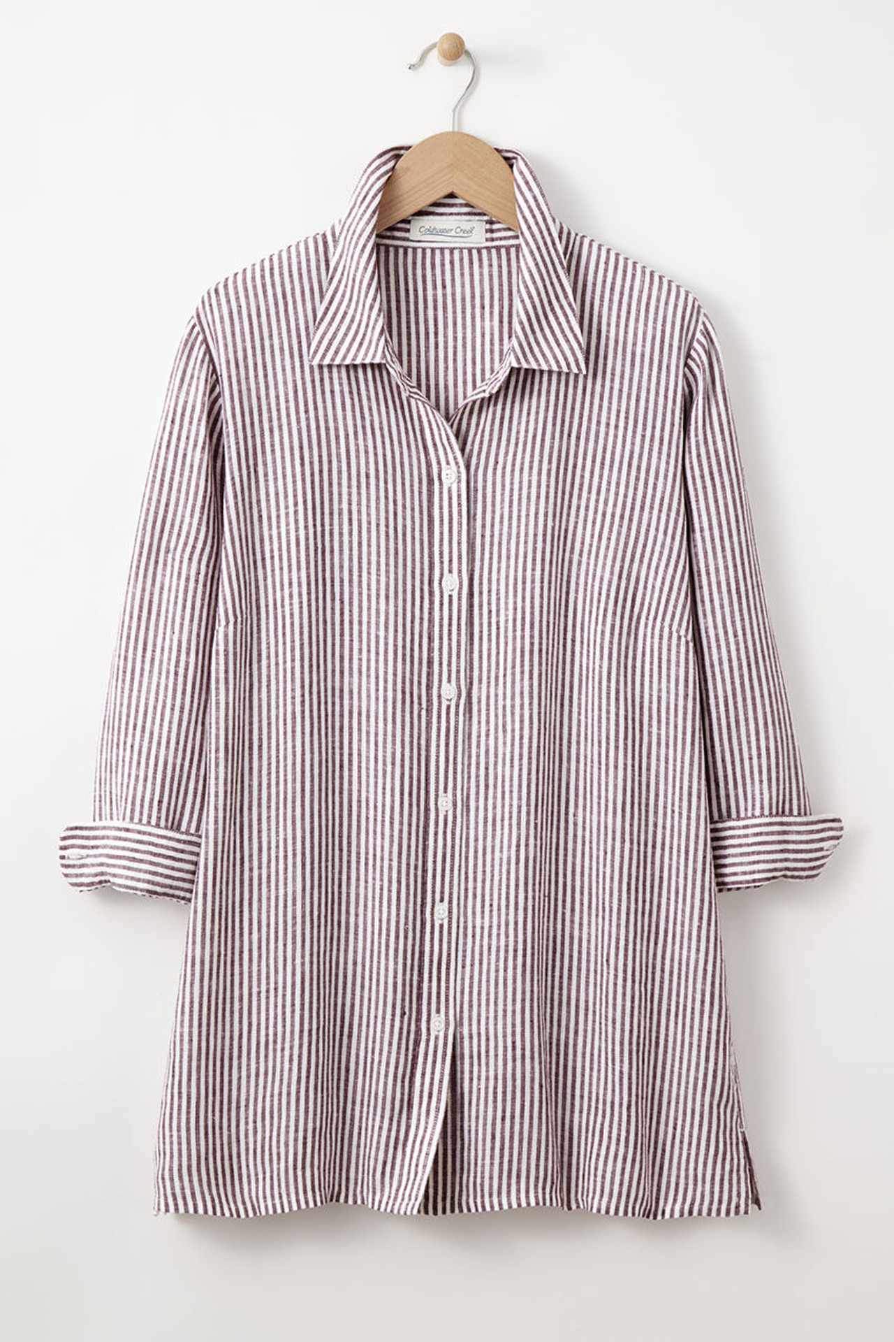 Casual Stripe Linen Big Shirt