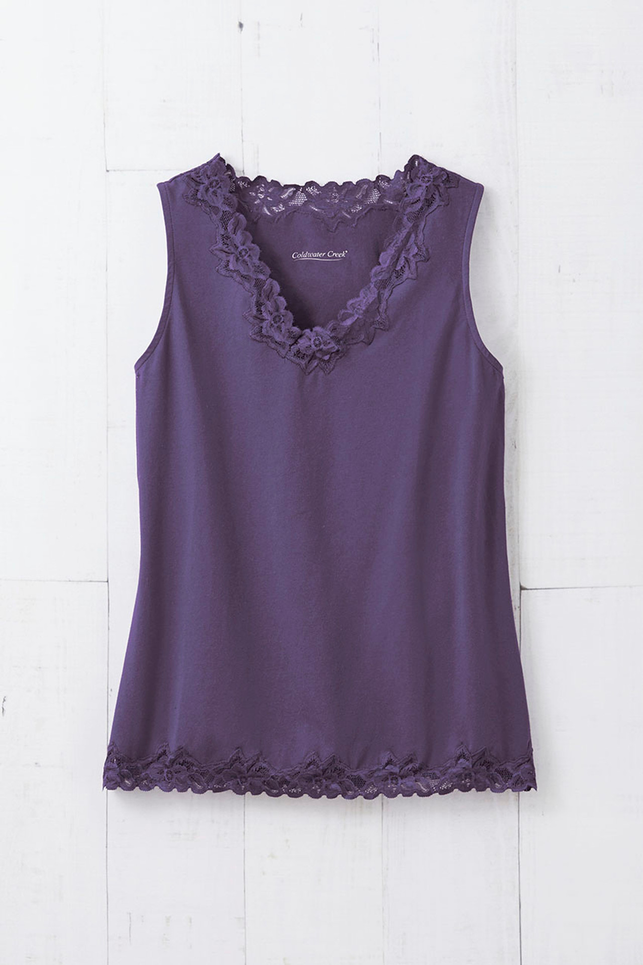 Longer Length Double Lace Tank