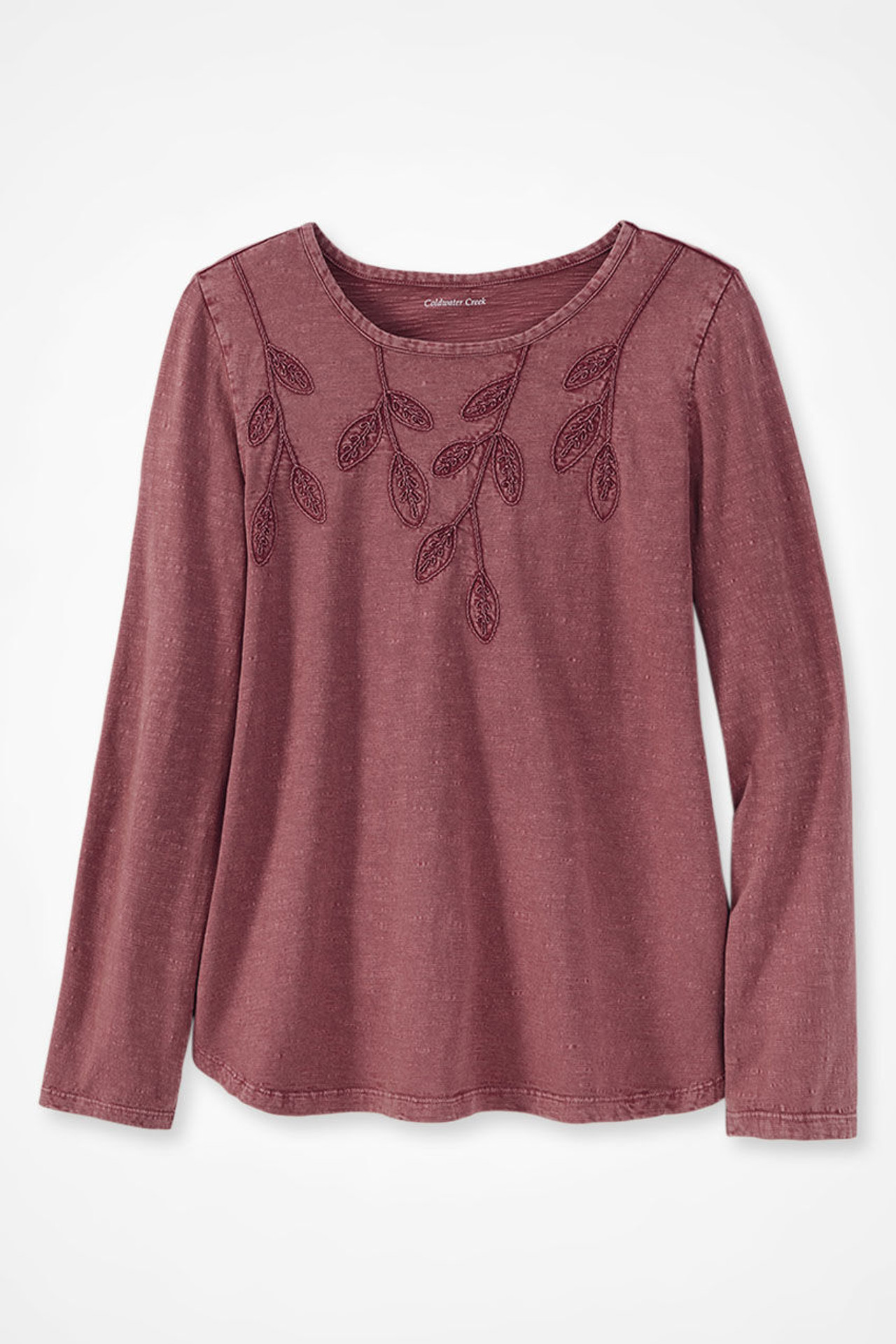 Leaf Embroidered Tee