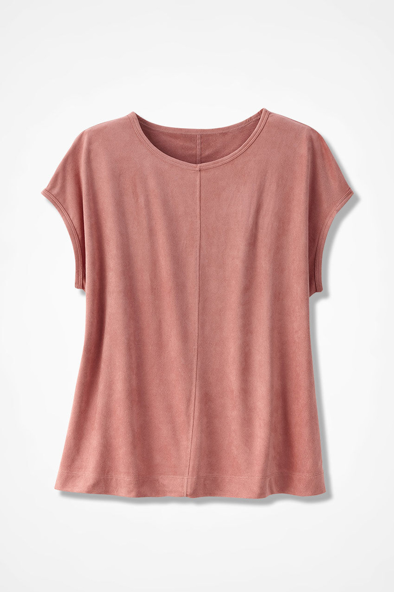 Suede-Touch Stretch Tee