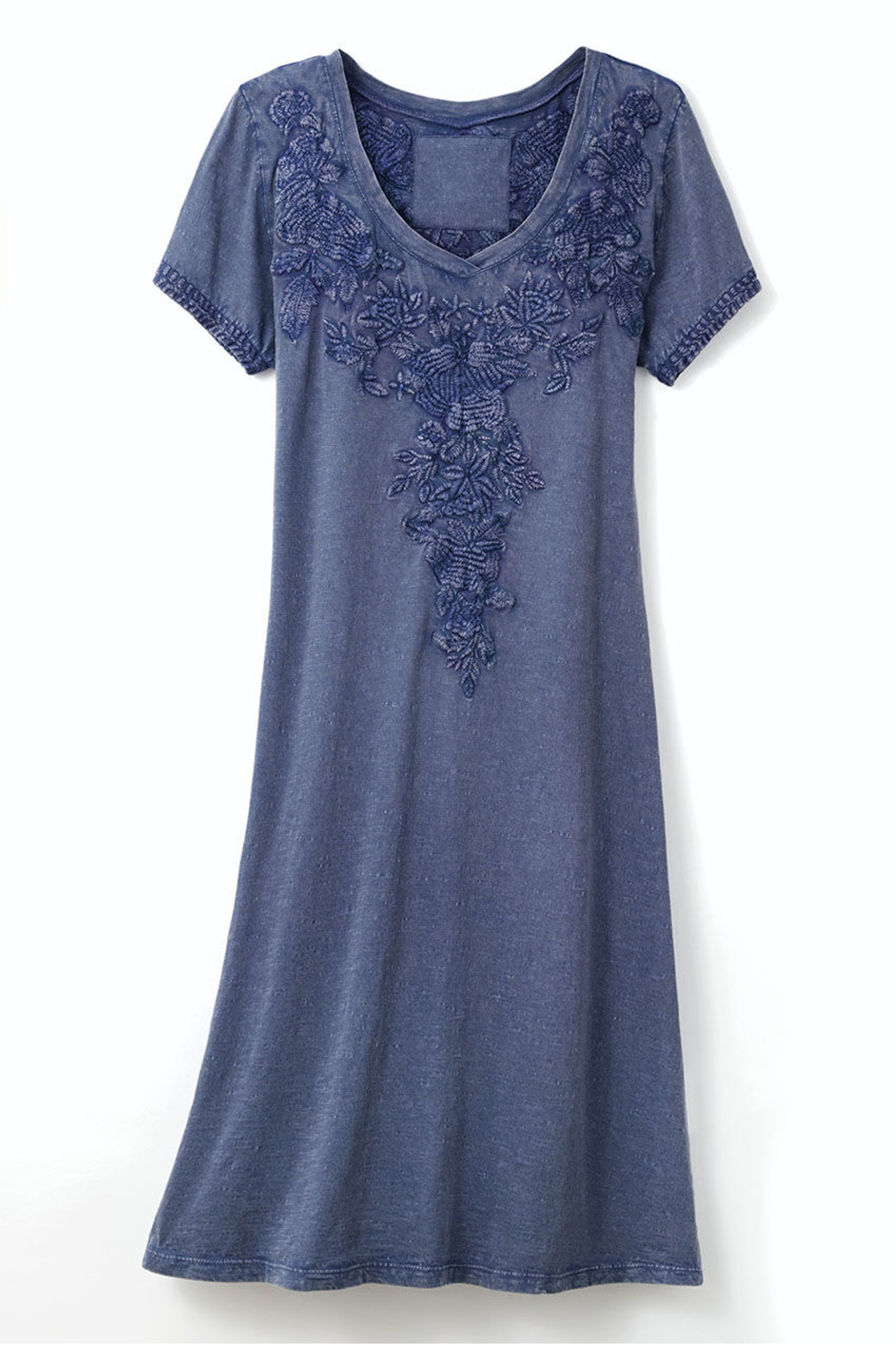 Tonal Embroidered Dress