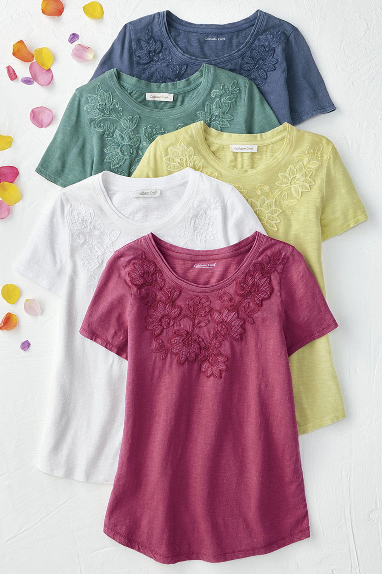 Swirling Petals Slub Tee