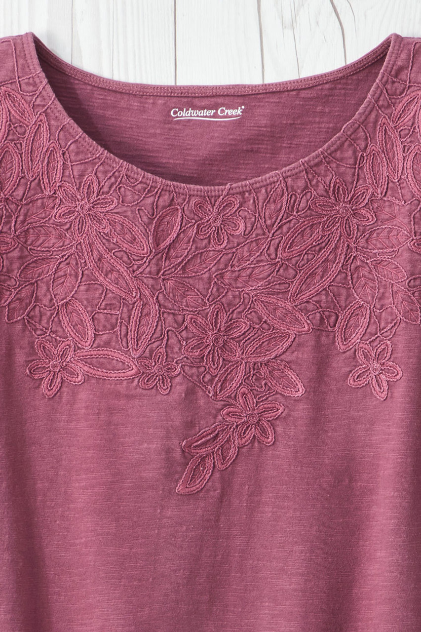 Precious Petals Embroidered Tee