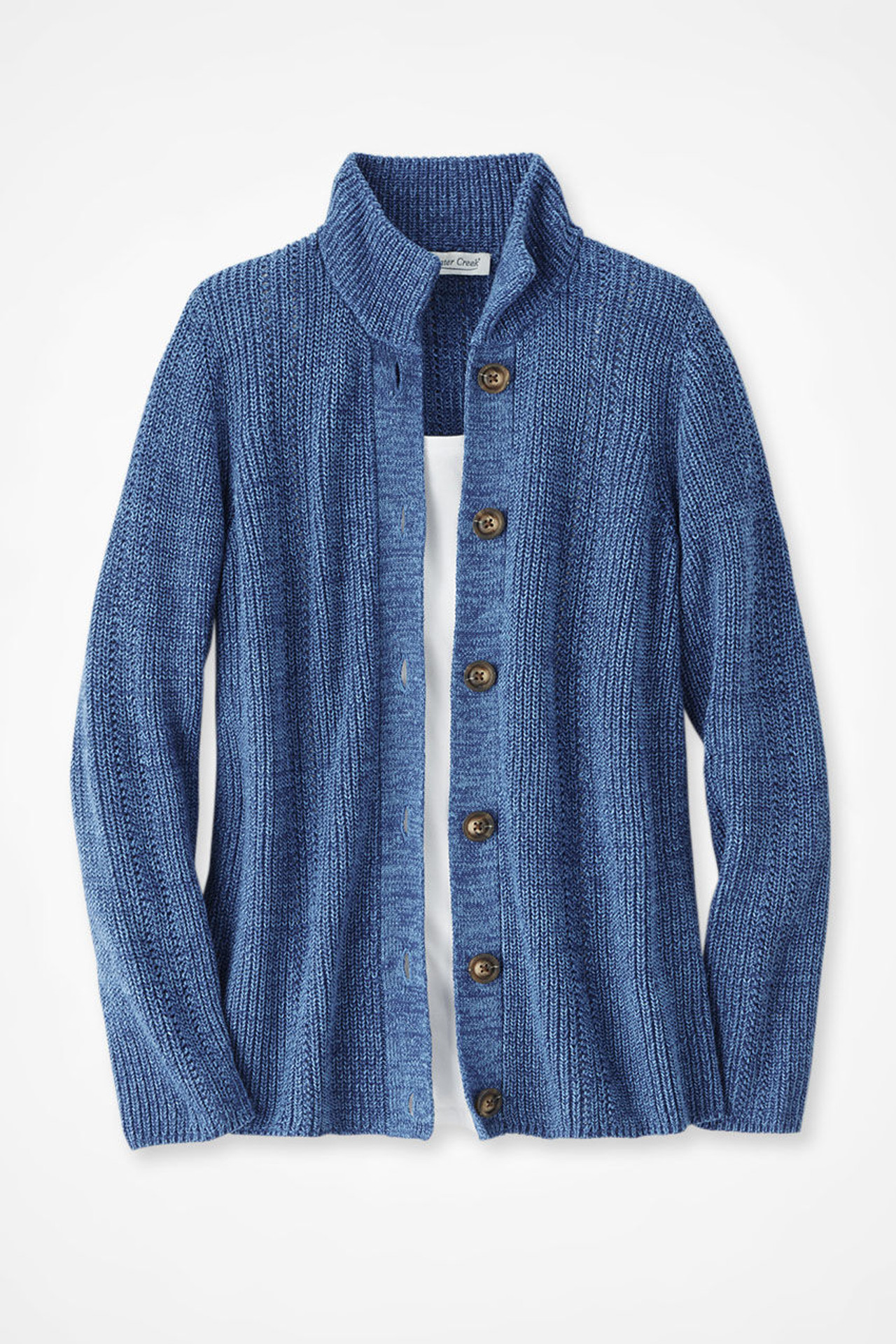 Shaker Detail Button Cardigan