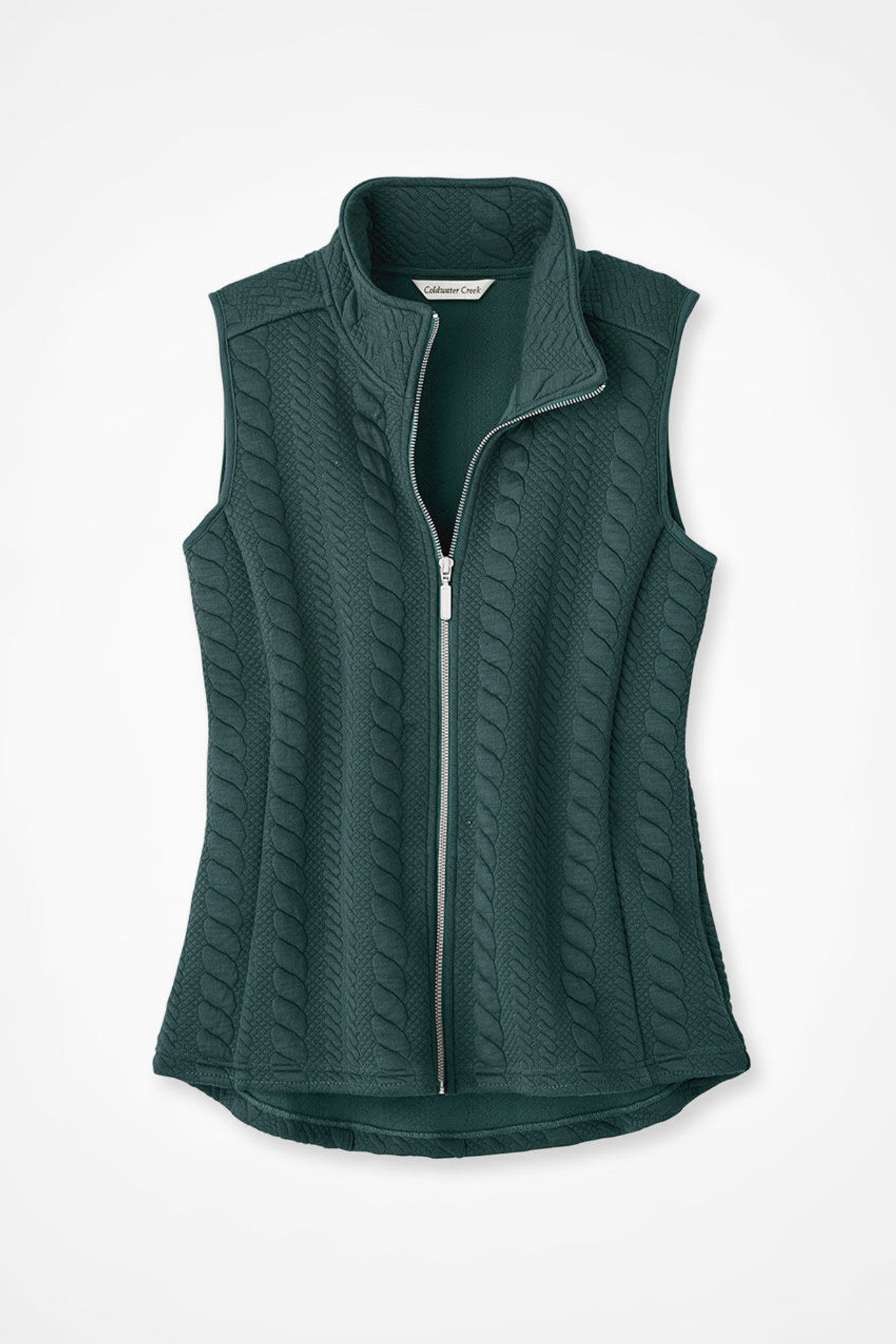 Curved Hem Cable Vest