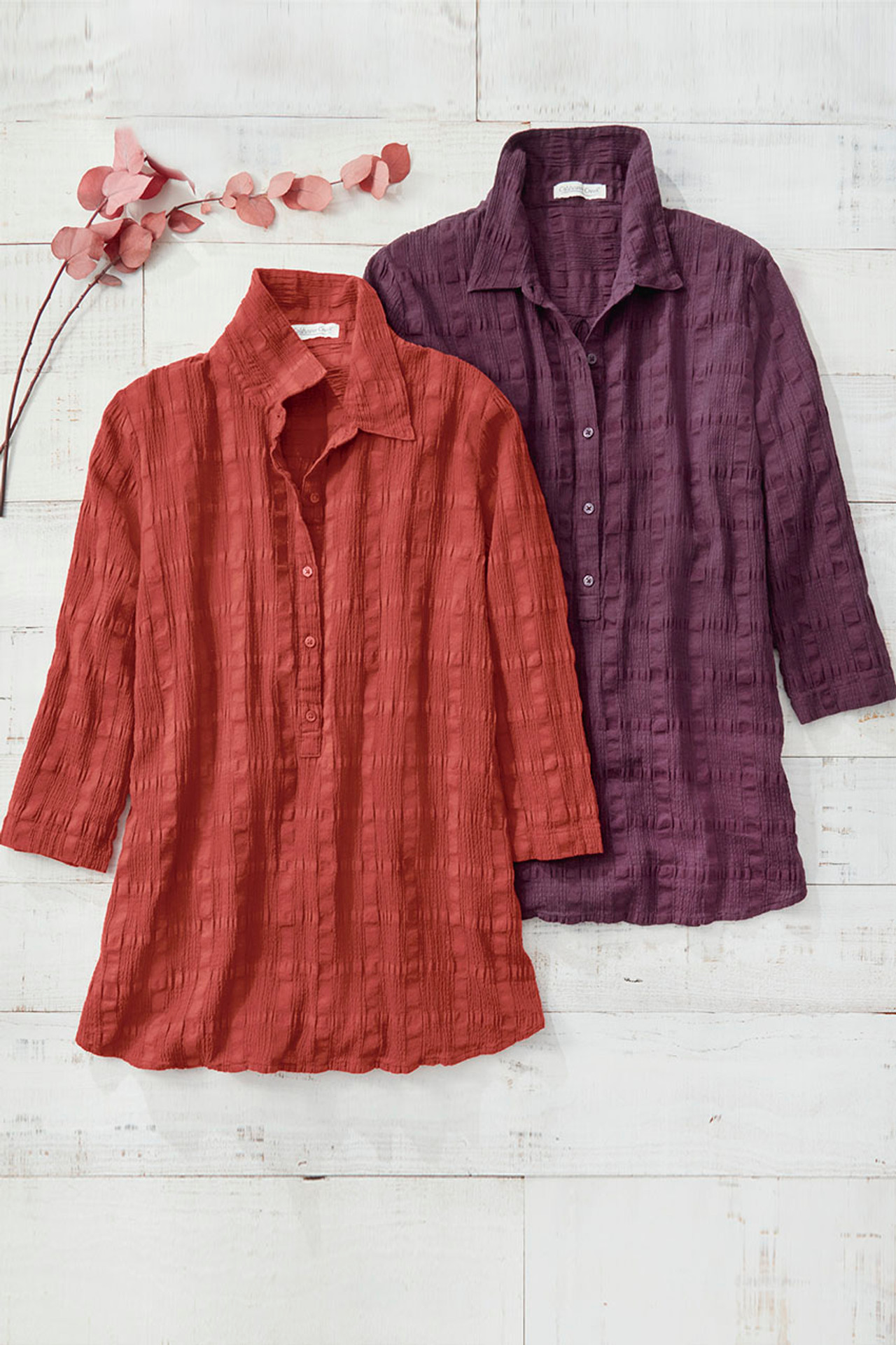 Textured Popover Tunic