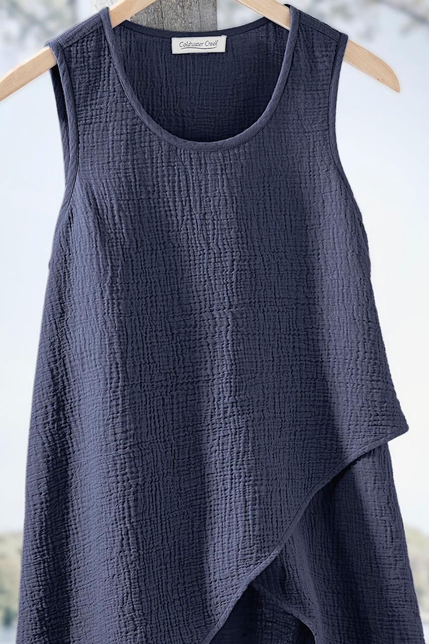 Light As Air Crossover Gauze Top