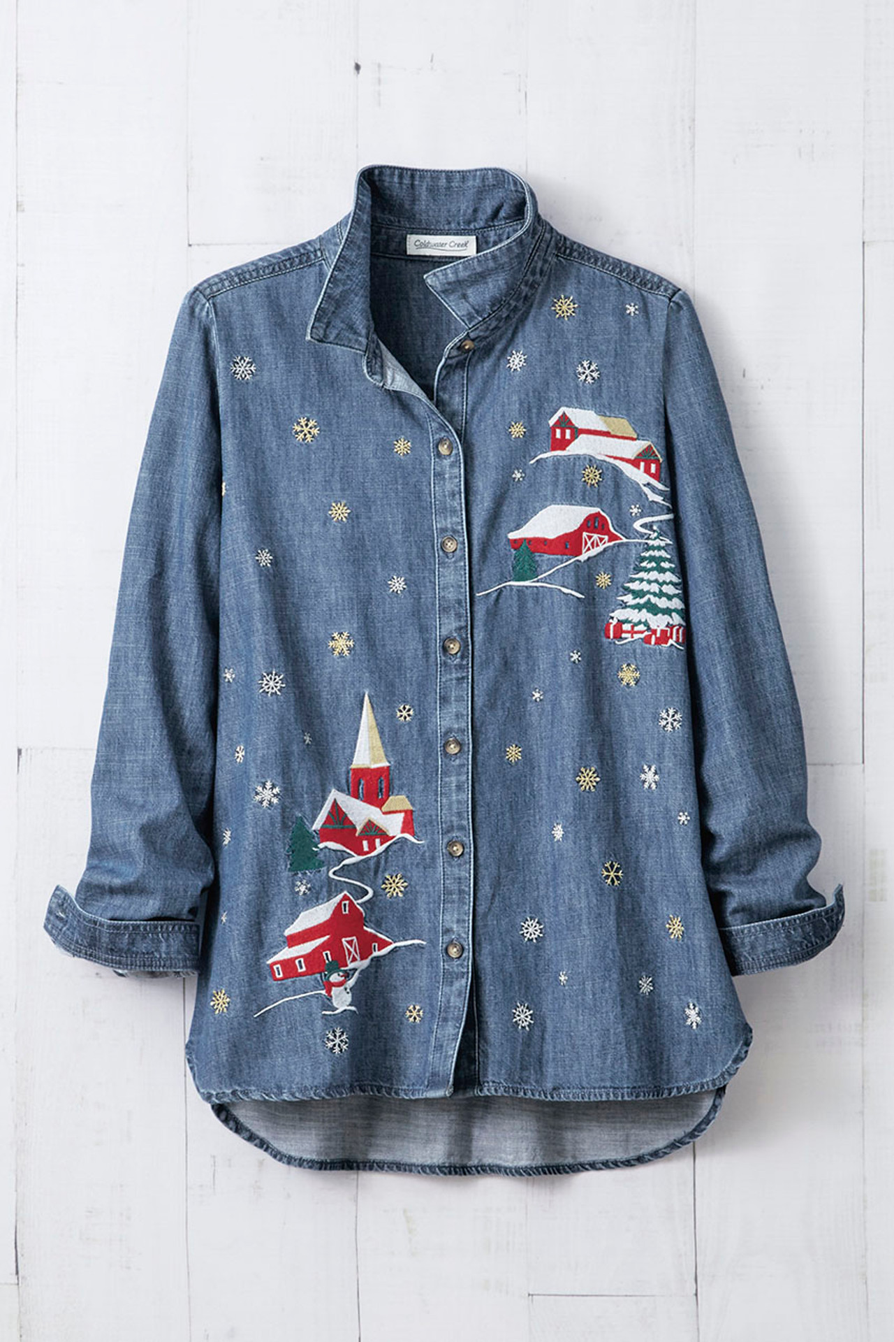 Snow Place Like Home Denim Shirt