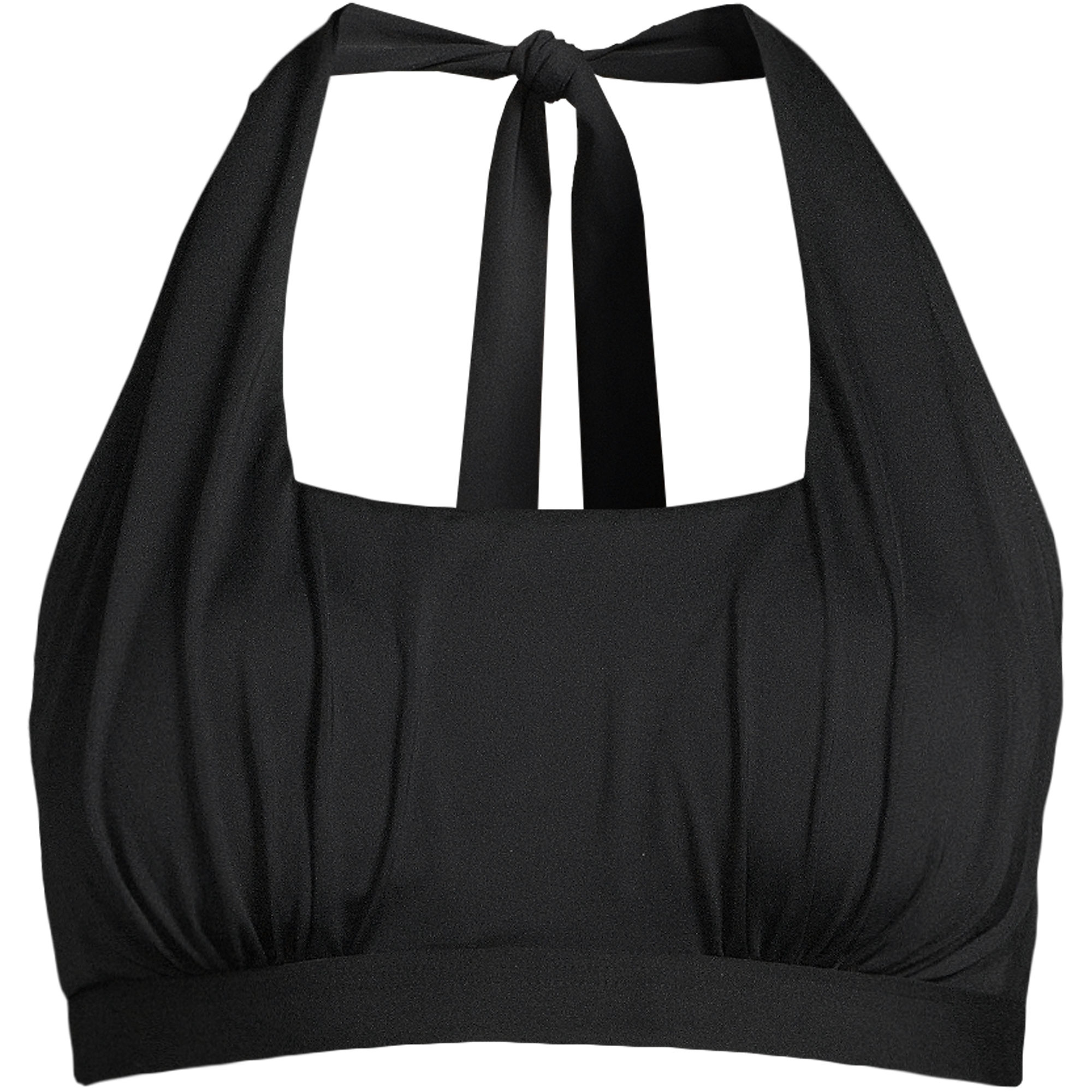 Women's Plus Size Chlorine Resistant Square Neck Halter Bikini Top