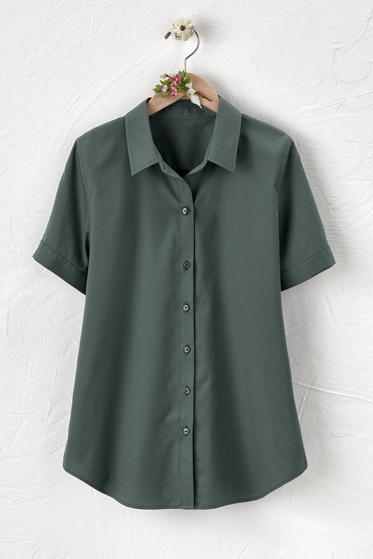 Short Sleeve Stain Stop No-Iron Shirt