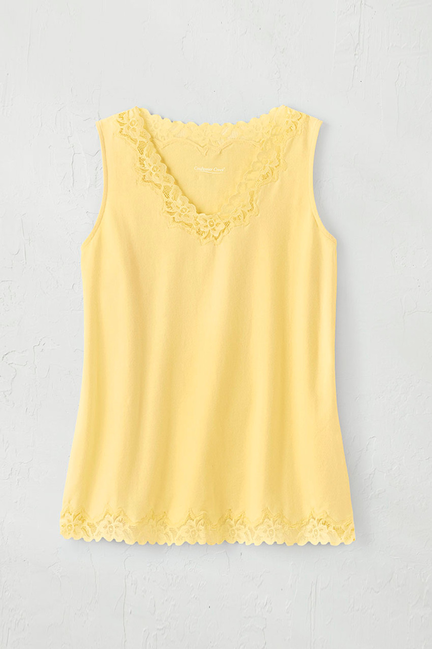 Longer Length Double Lace Tank