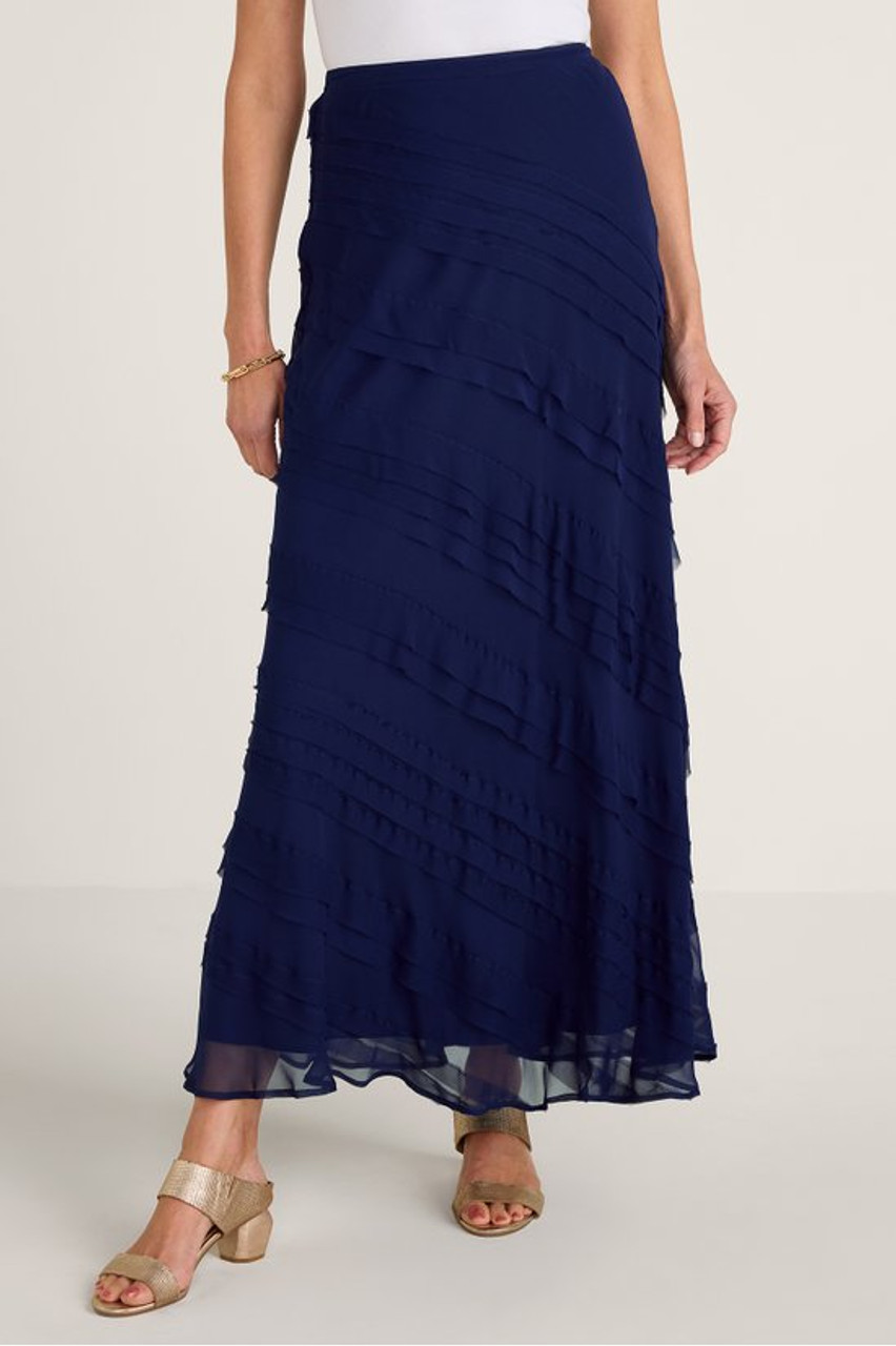 Silk Tiered Skirt