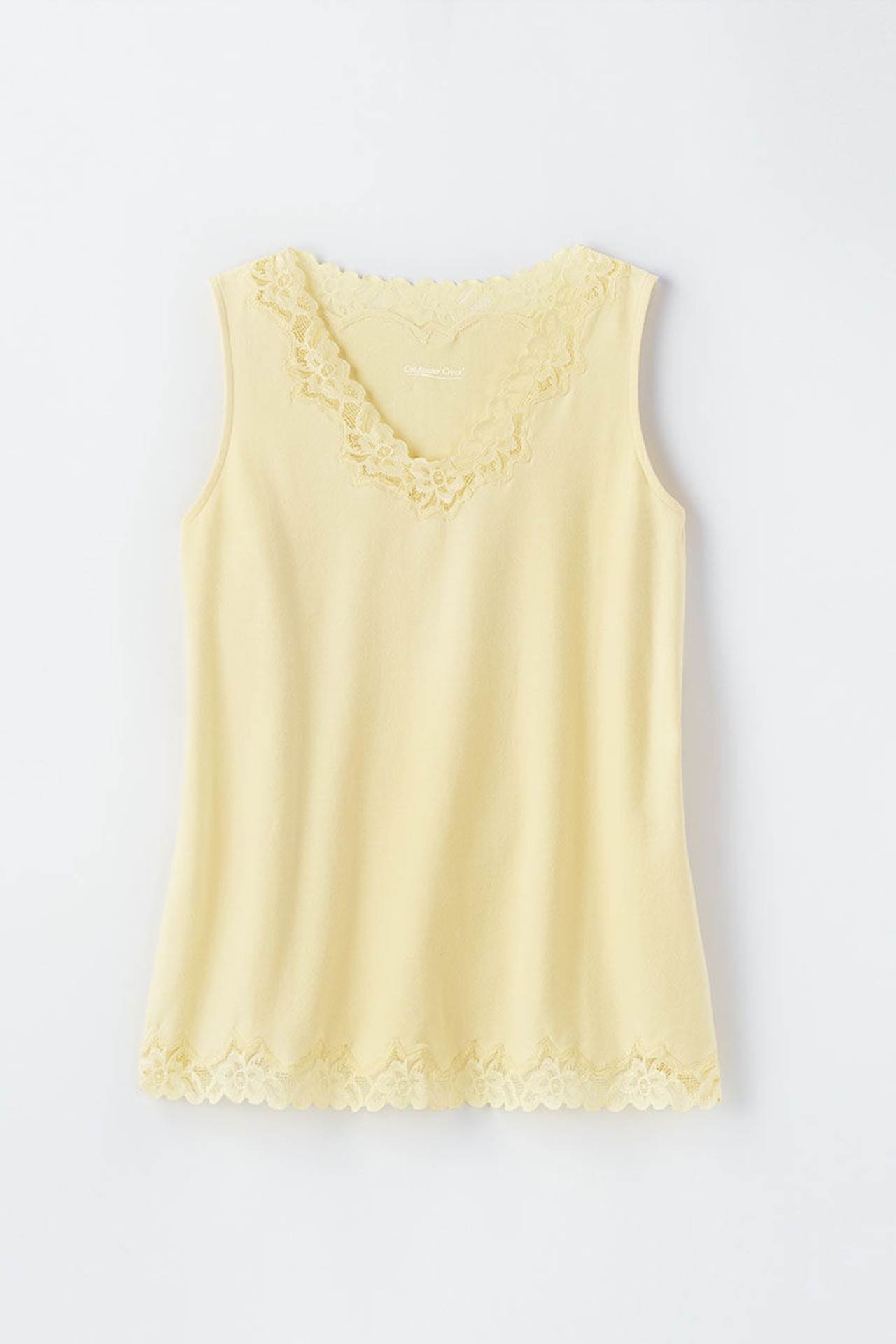 Longer Length Double Lace Tank