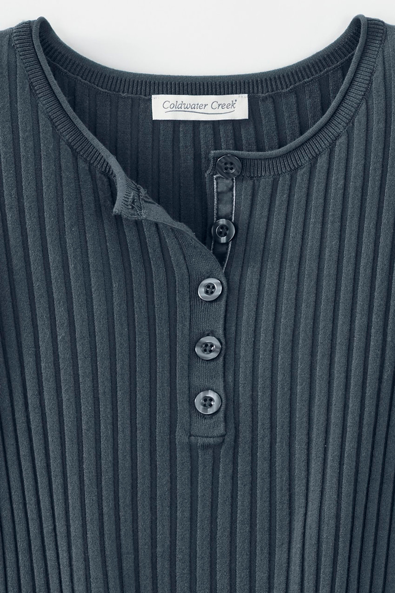 Ribbed Henley Sweater