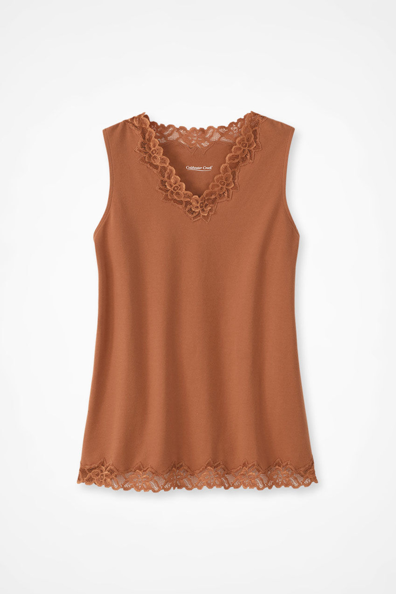 Longer Length Double Lace Tank