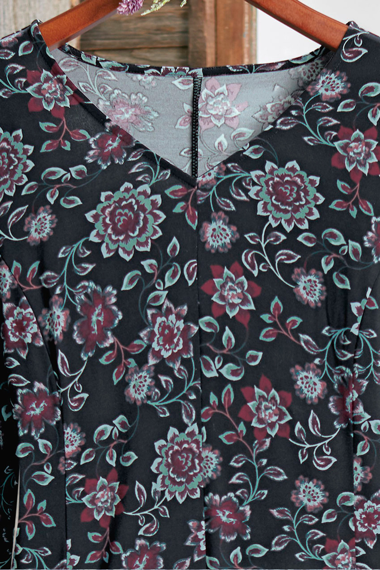 Midnight Bloom Knit Dress