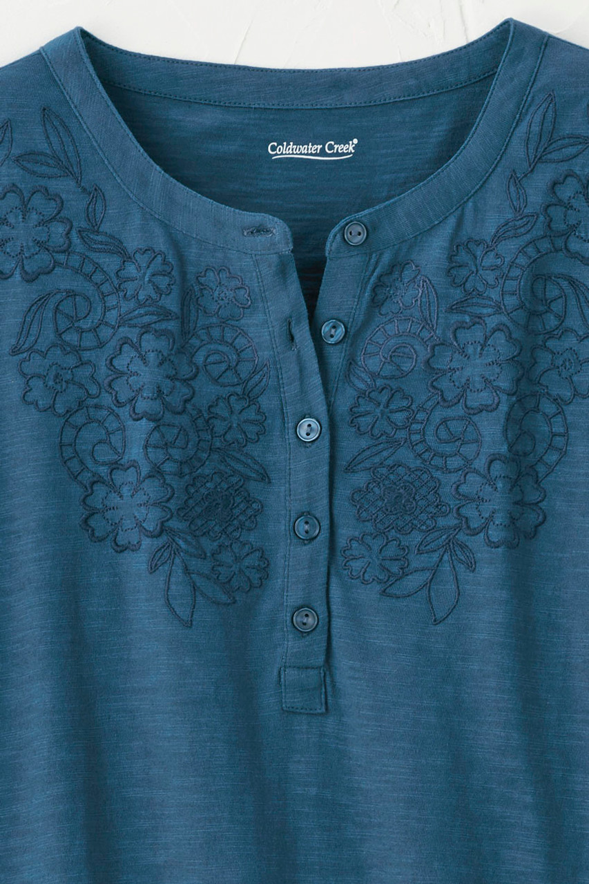 Open Mind Eyelet Henley
