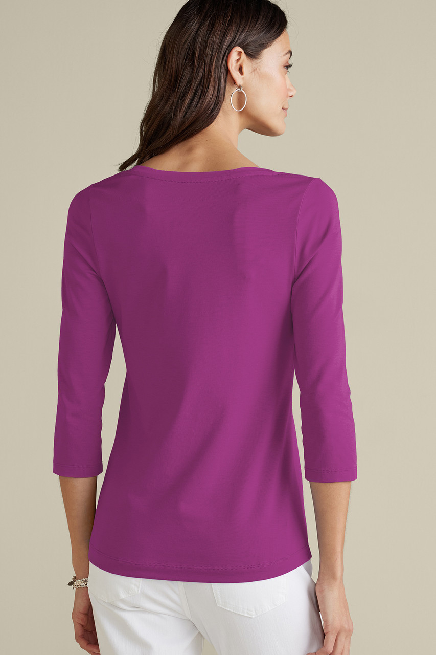SoftEssential™ Supima® 3/4 Sleeve Tee I