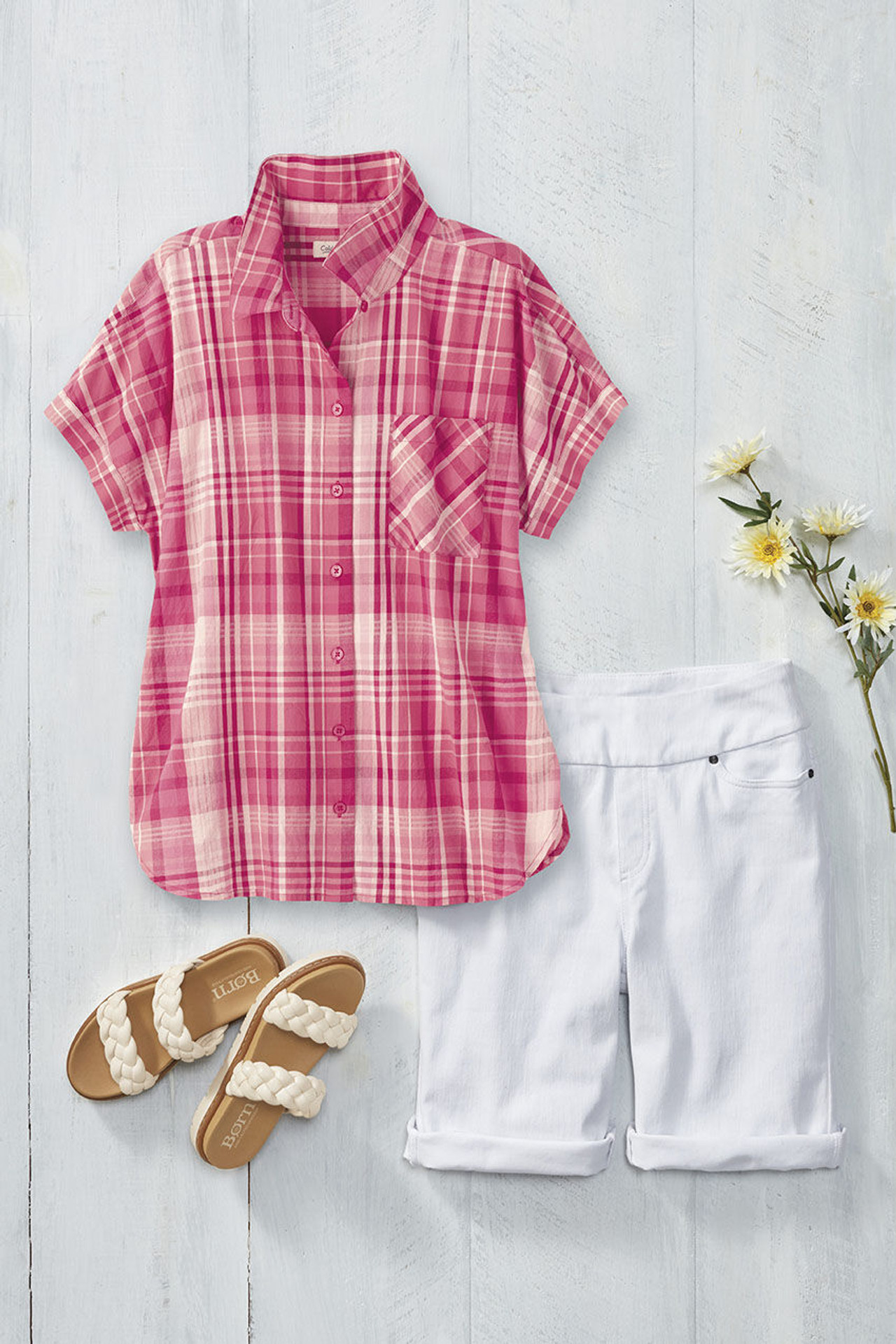 Riverside Madras Plaid Top