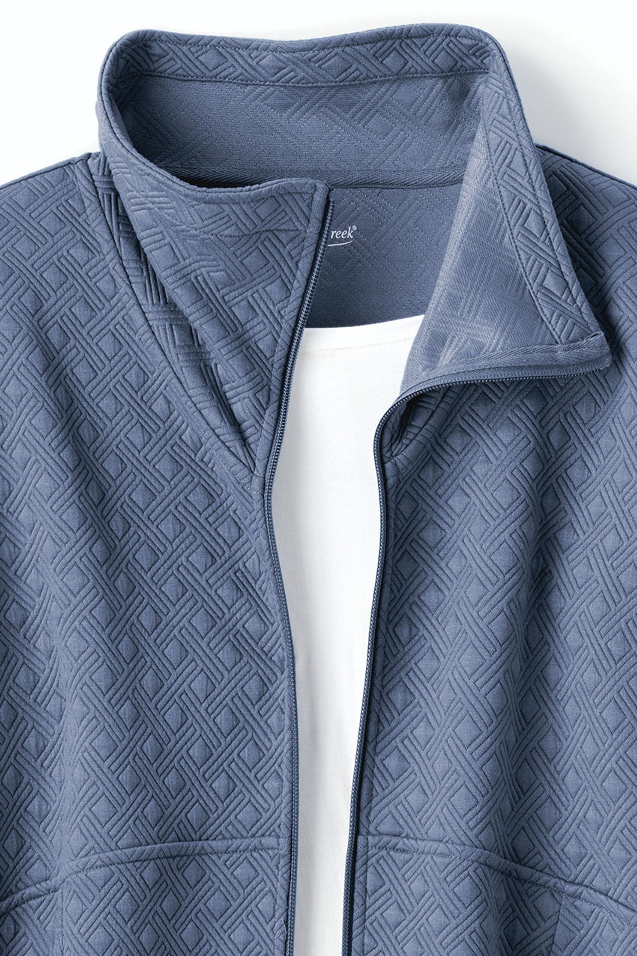 Textured Jacquard Zip Jacket