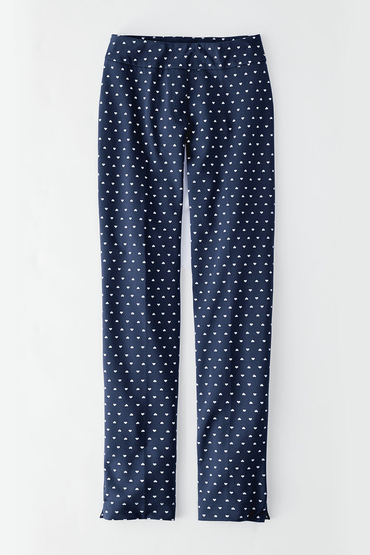 Anywear Heart Print Ponte Ankle Pants