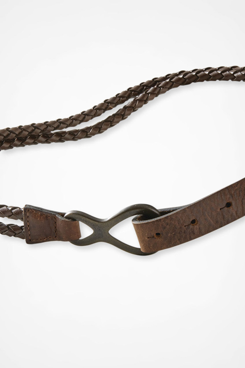 Braided Leather Sling Belt