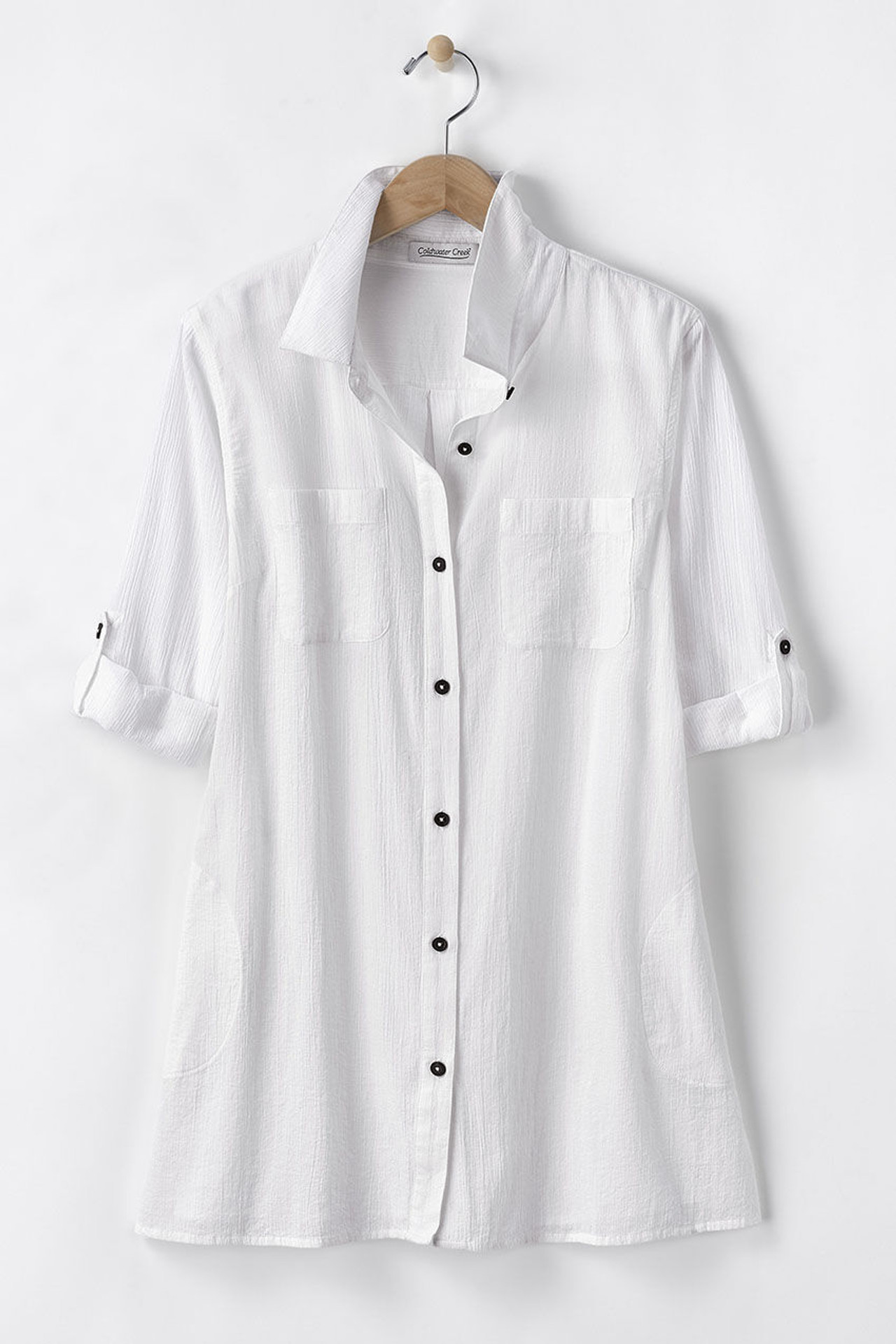 Crinkle Cotton Camp Shirt