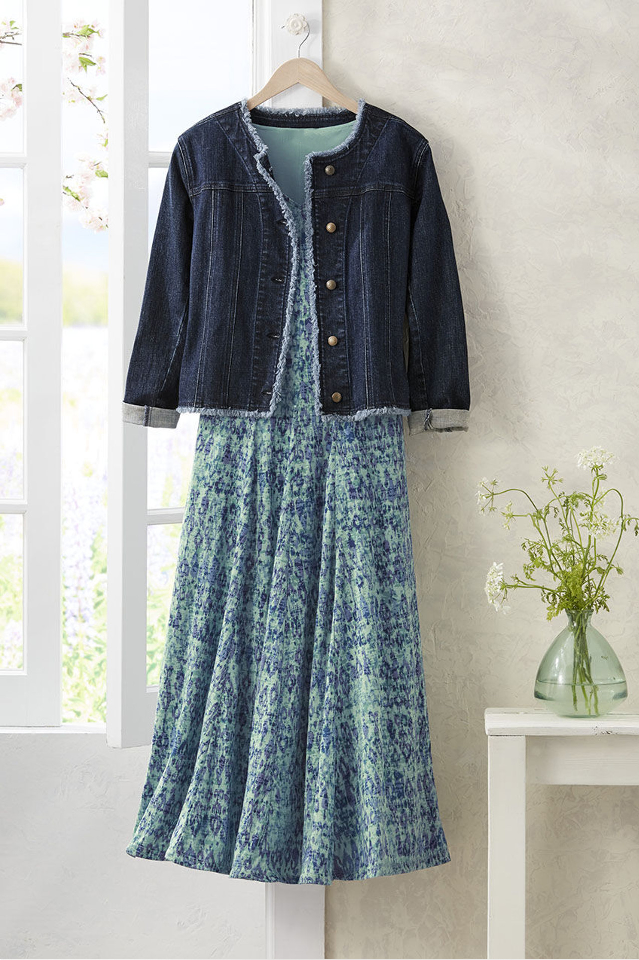 Indigo Scenario Burnout Dress
