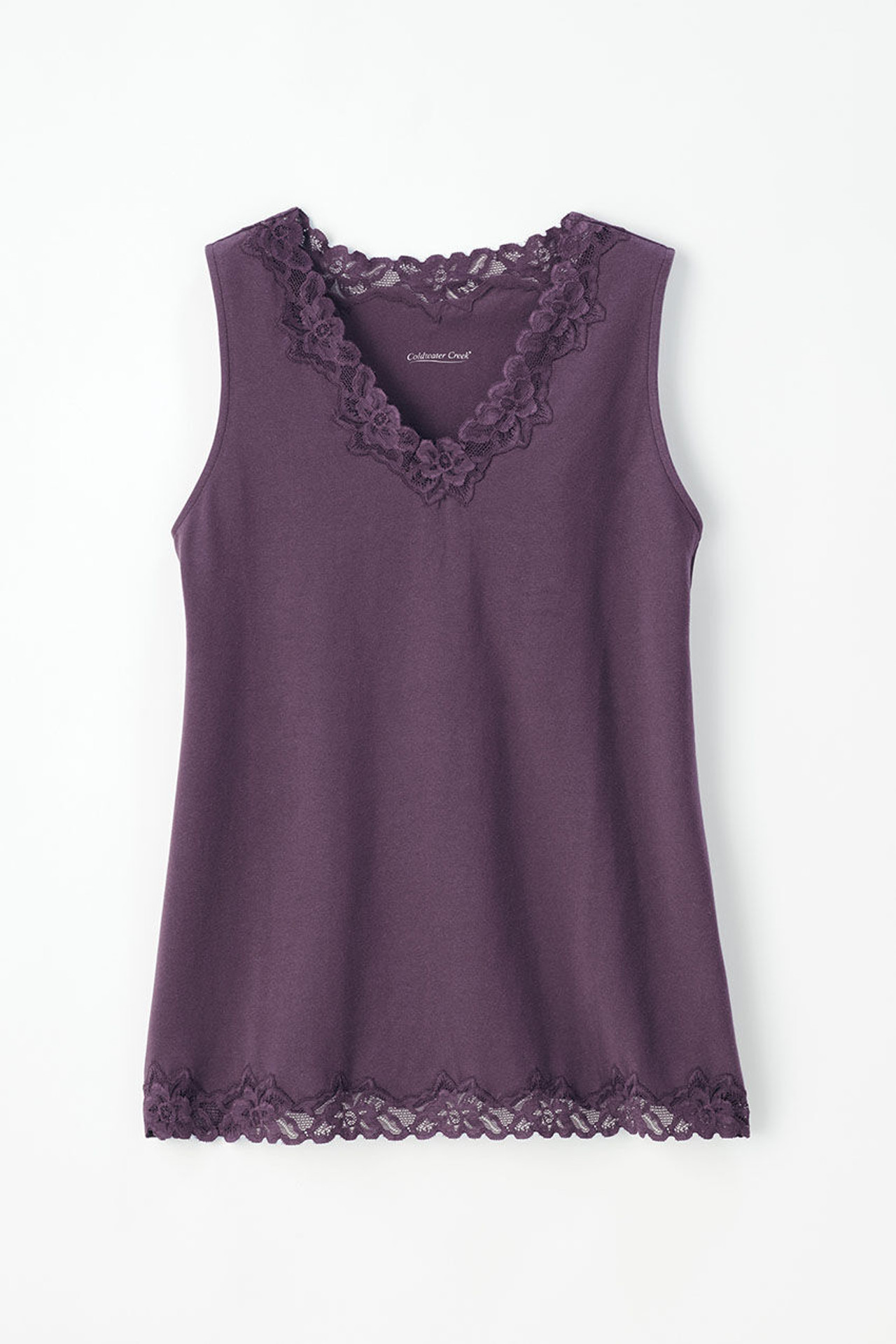 Longer Length Double Lace Tank