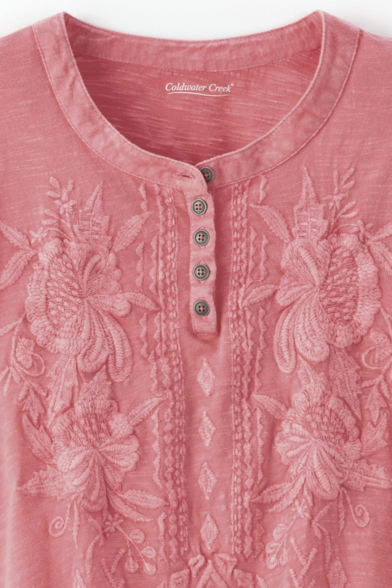 Tonal Embroidered Swing Tee