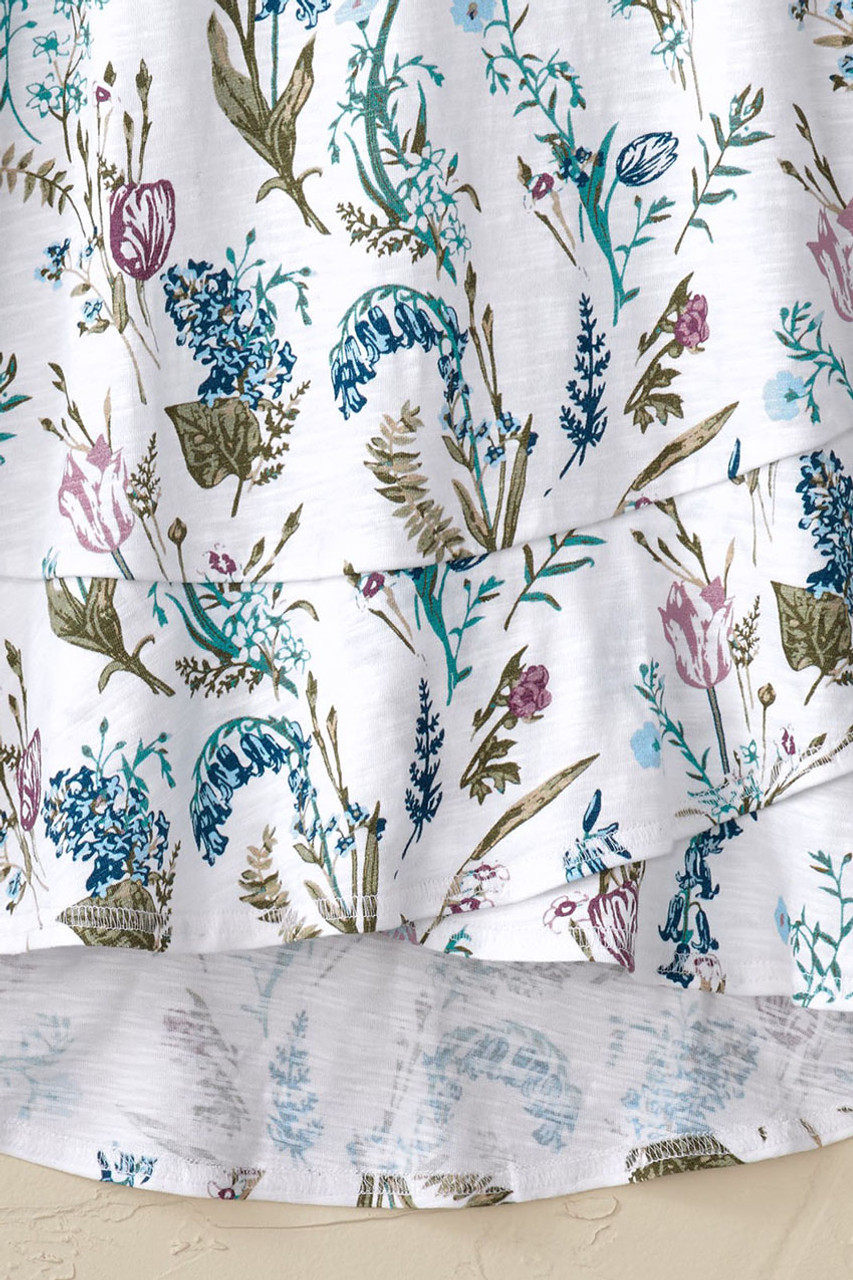 Wildflower Ruffled Charm Slub Tee